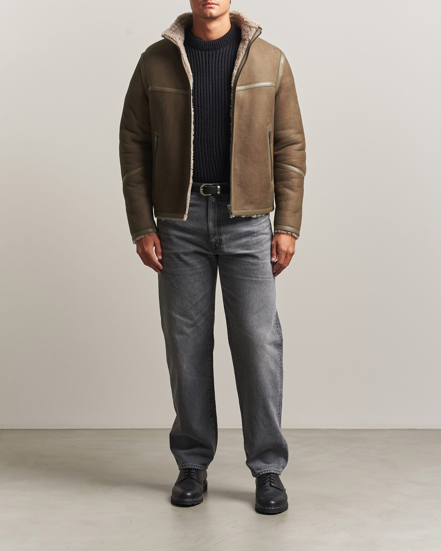 Herre | Jakker | Belstaff | Highland Shearling Jacket Dark Dusty Taupe