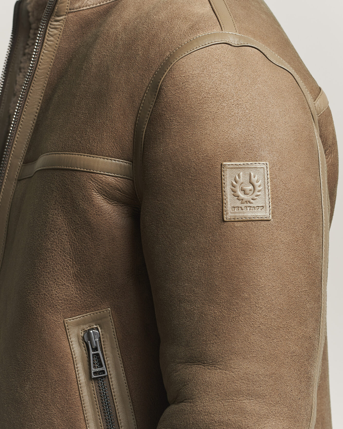Herre | Jakker | Belstaff | Highland Shearling Jacket Dark Dusty Taupe