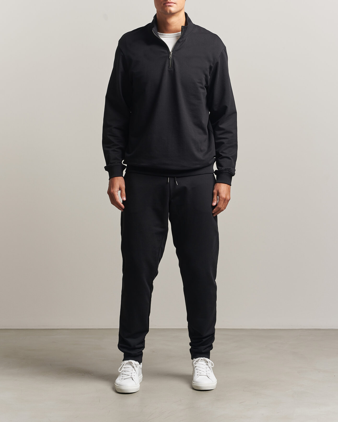 Herre | Gensere | Bread & Boxers | Loungewear Half Zip Black