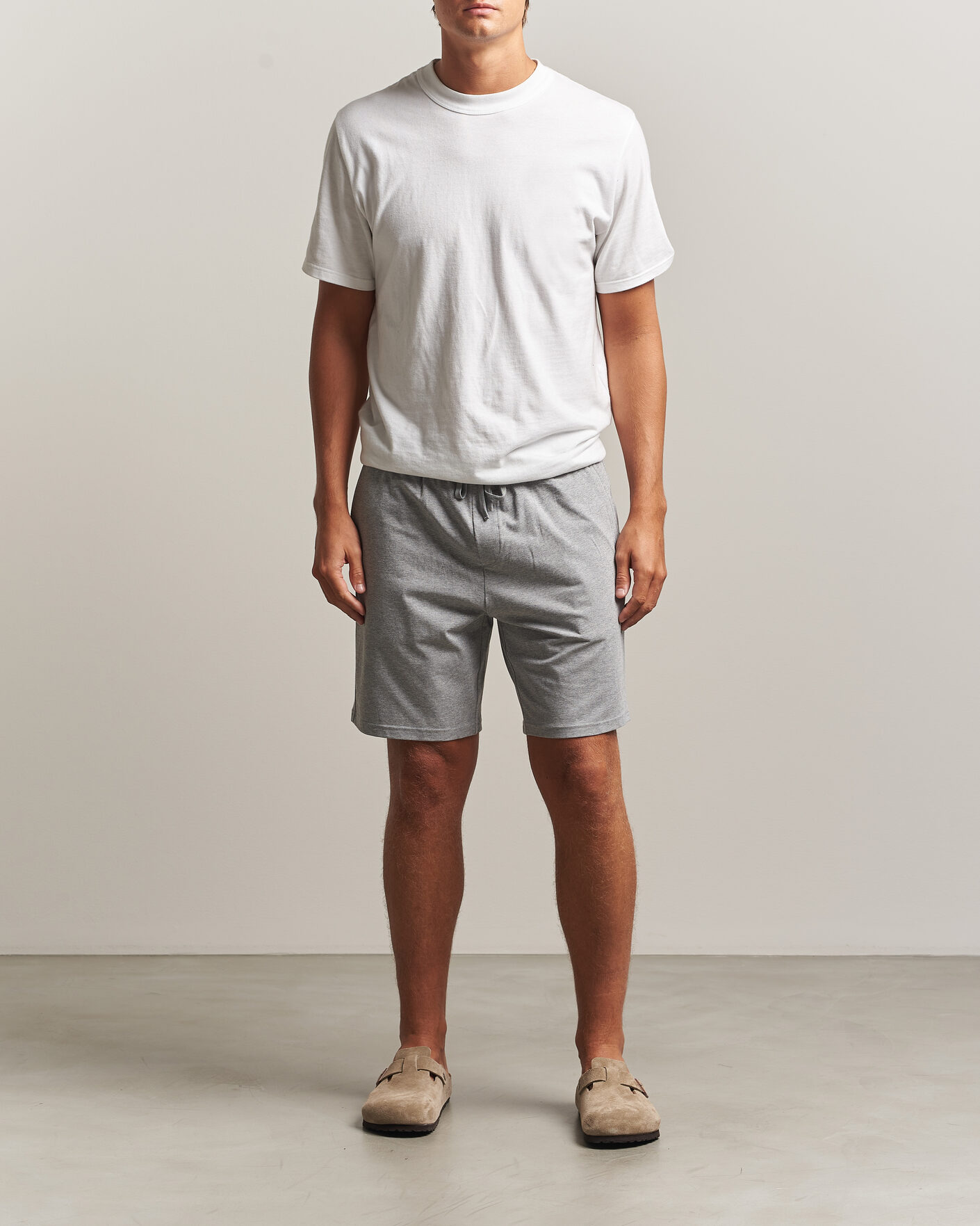 Herre | Shorts | Bread & Boxers | Pyjama Shorts Grey Melange