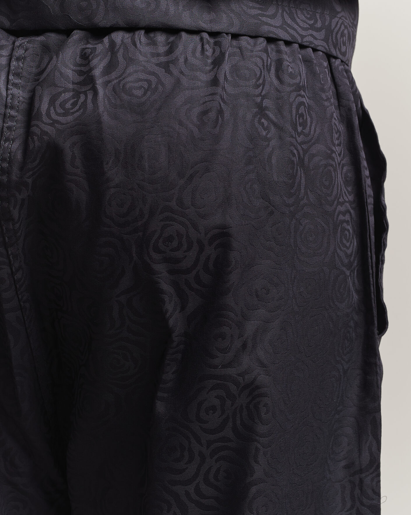 Herre | Pyjamaser og badekåper | Derek Rose | Piped Jacquard Cotton Pyjama Set Black