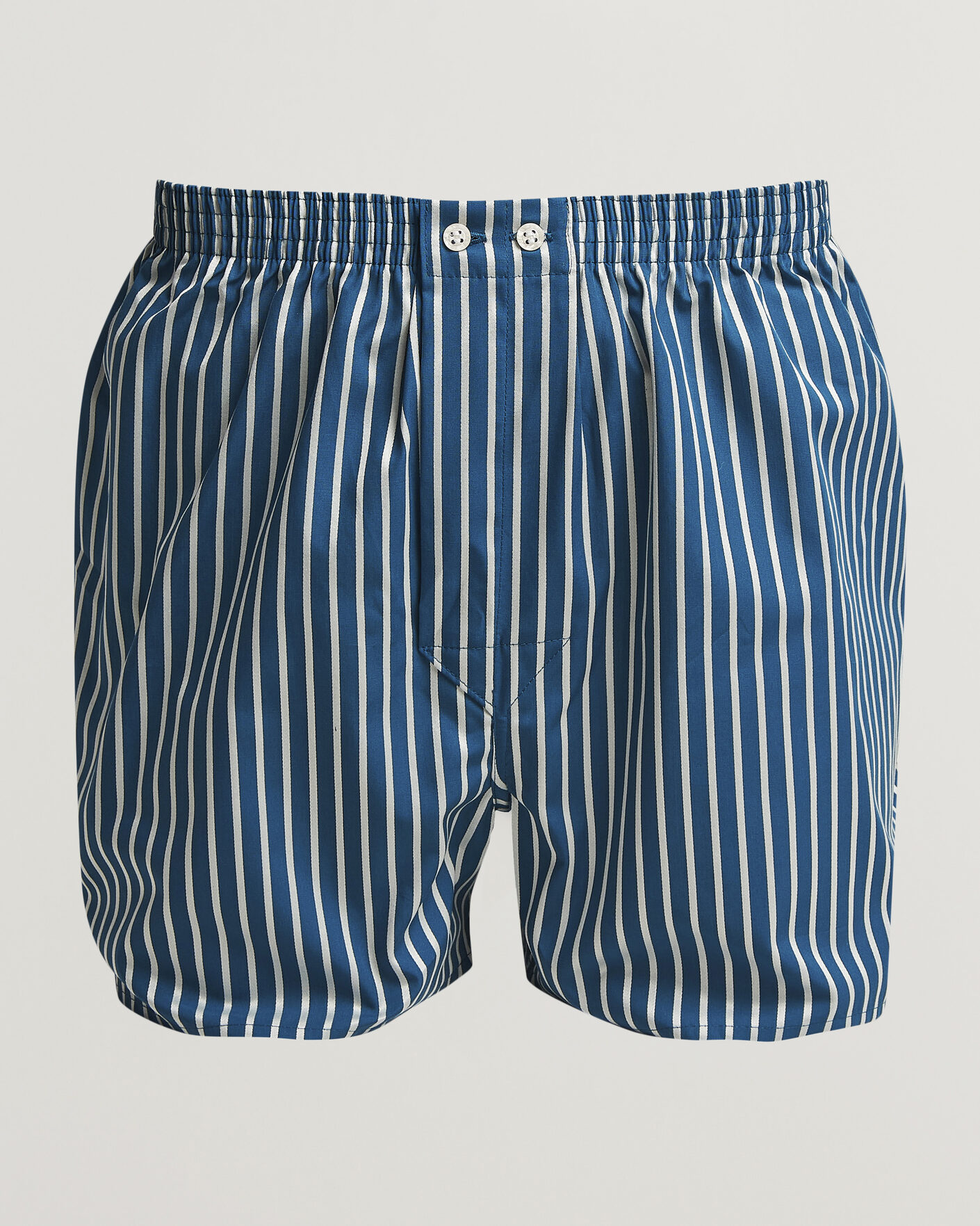 Herre | Undertøy | Derek Rose | Classic Fit Striped Woven Cotton Boxer Shorts Blue/White