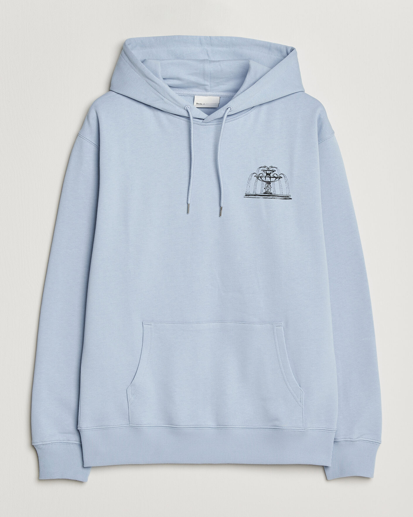 Herre | Gensere | Drôle de Monsieur | Fountain Printed Hoodie Light Blue