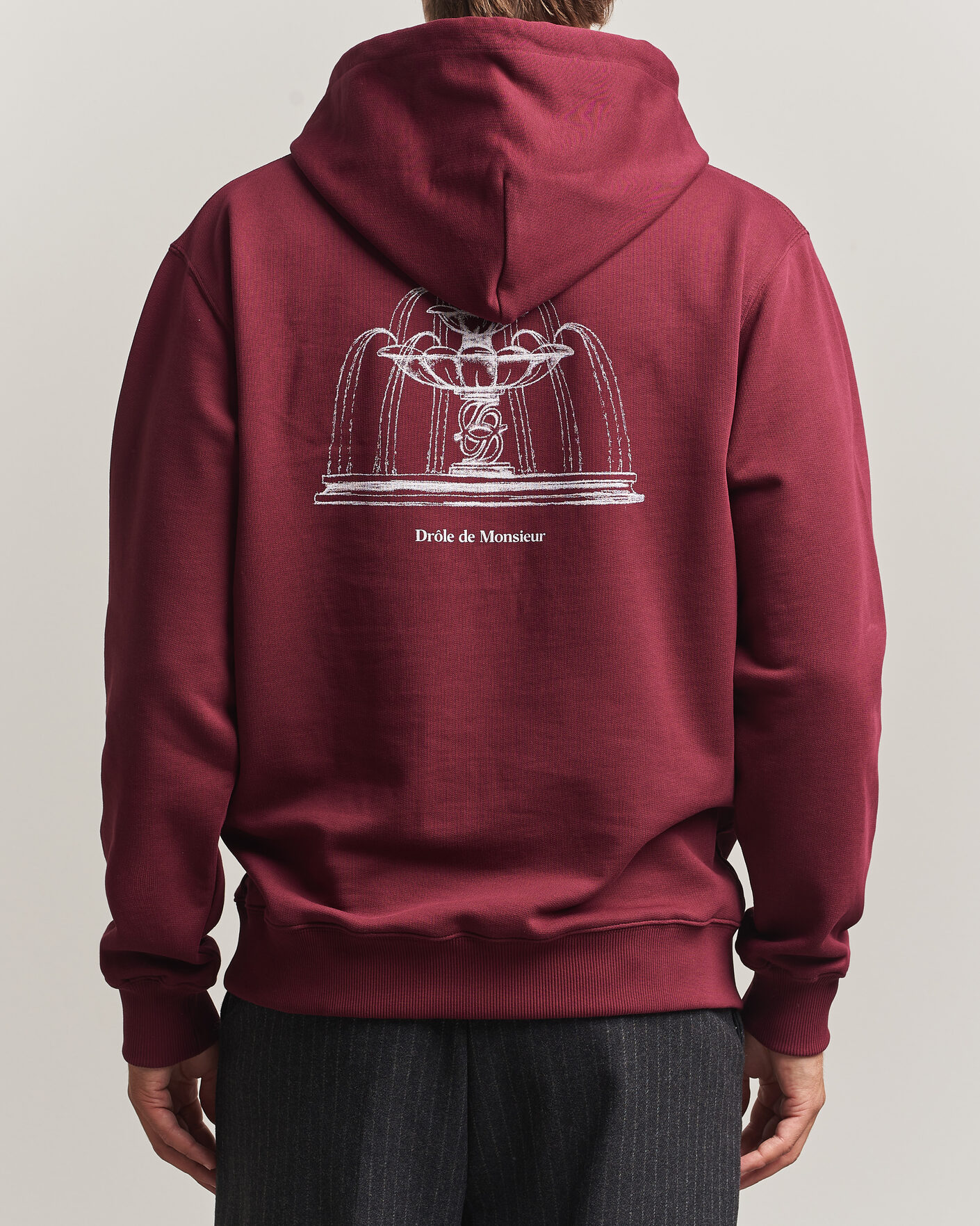 Herre | Gensere | Drôle de Monsieur | Fountain Printed Hoodie Burgundy