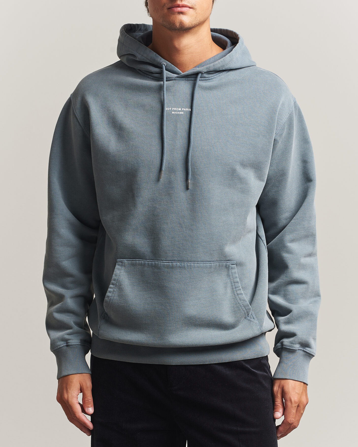 Herre | Gensere | Drôle de Monsieur | Classic Slogan Hoodie Dark Grey