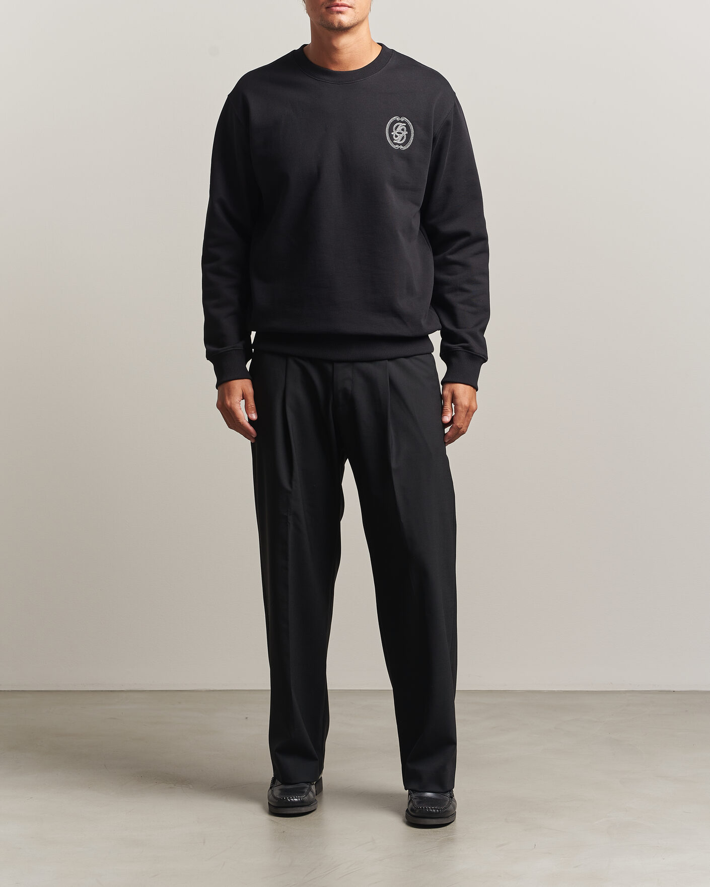Herre | Gensere | Drôle de Monsieur | Mirror D Embroidered Sweatshirt Black
