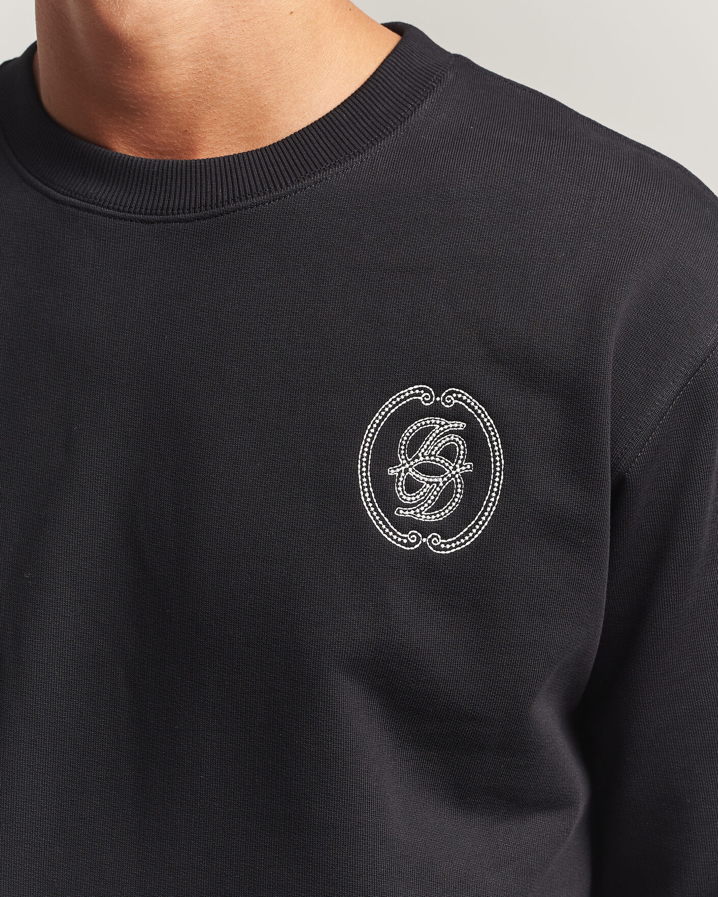 Herre | Gensere | Drôle de Monsieur | Mirror D Embroidered Sweatshirt Black