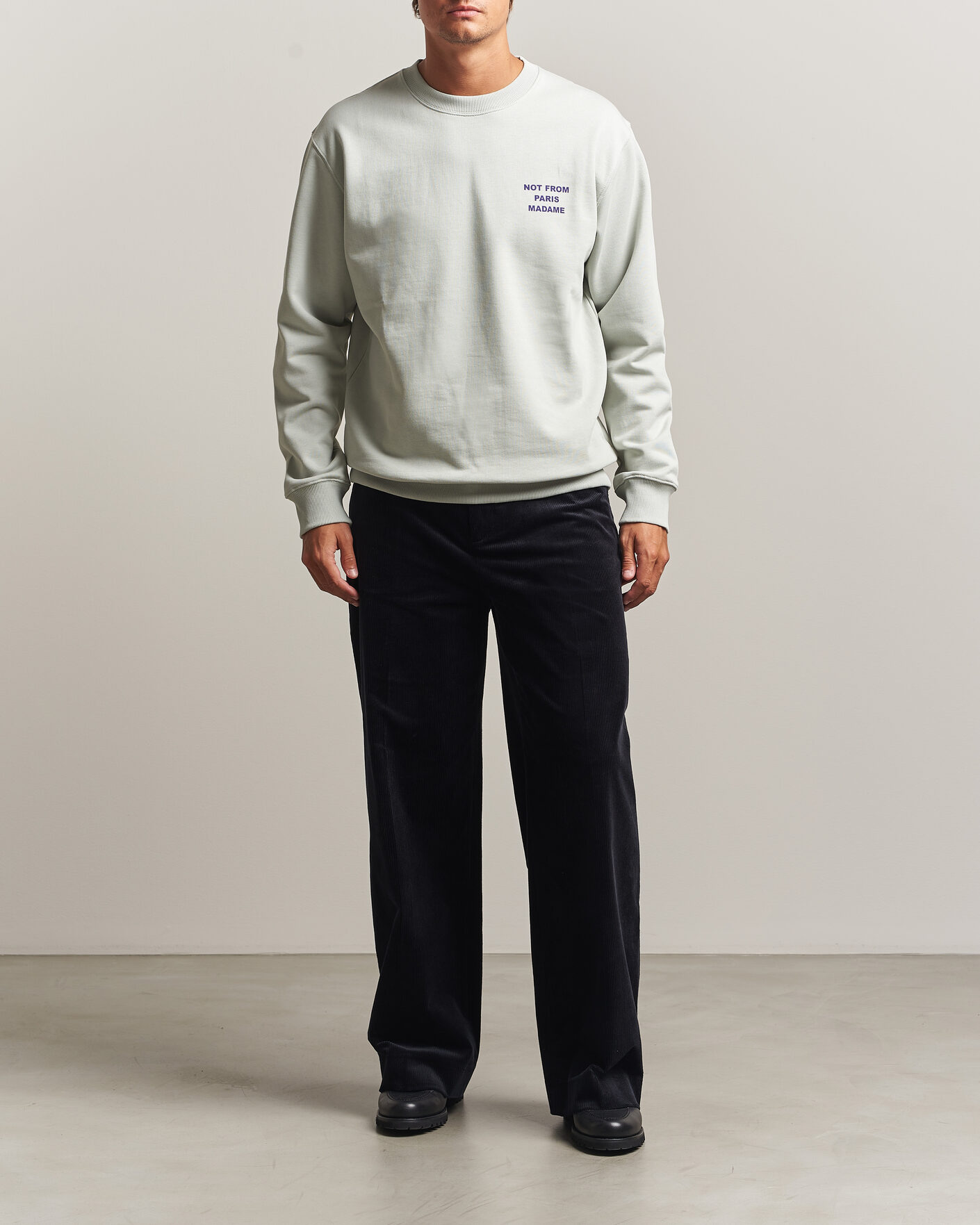 Herre | Gensere | Drôle de Monsieur | Bold Slogan Sweatshirt Grey
