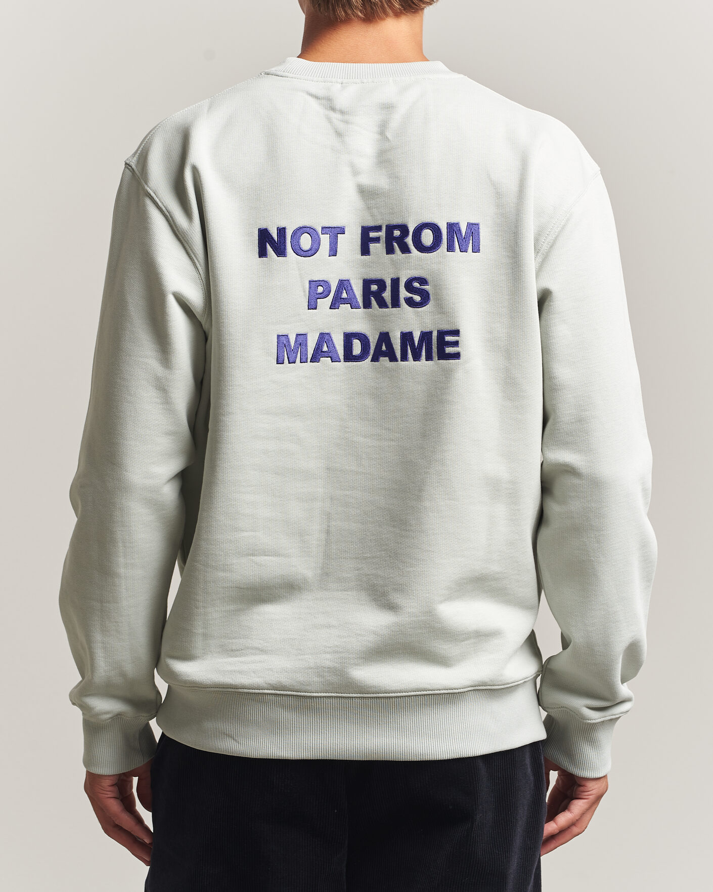 Herre | Gensere | Drôle de Monsieur | Bold Slogan Sweatshirt Grey