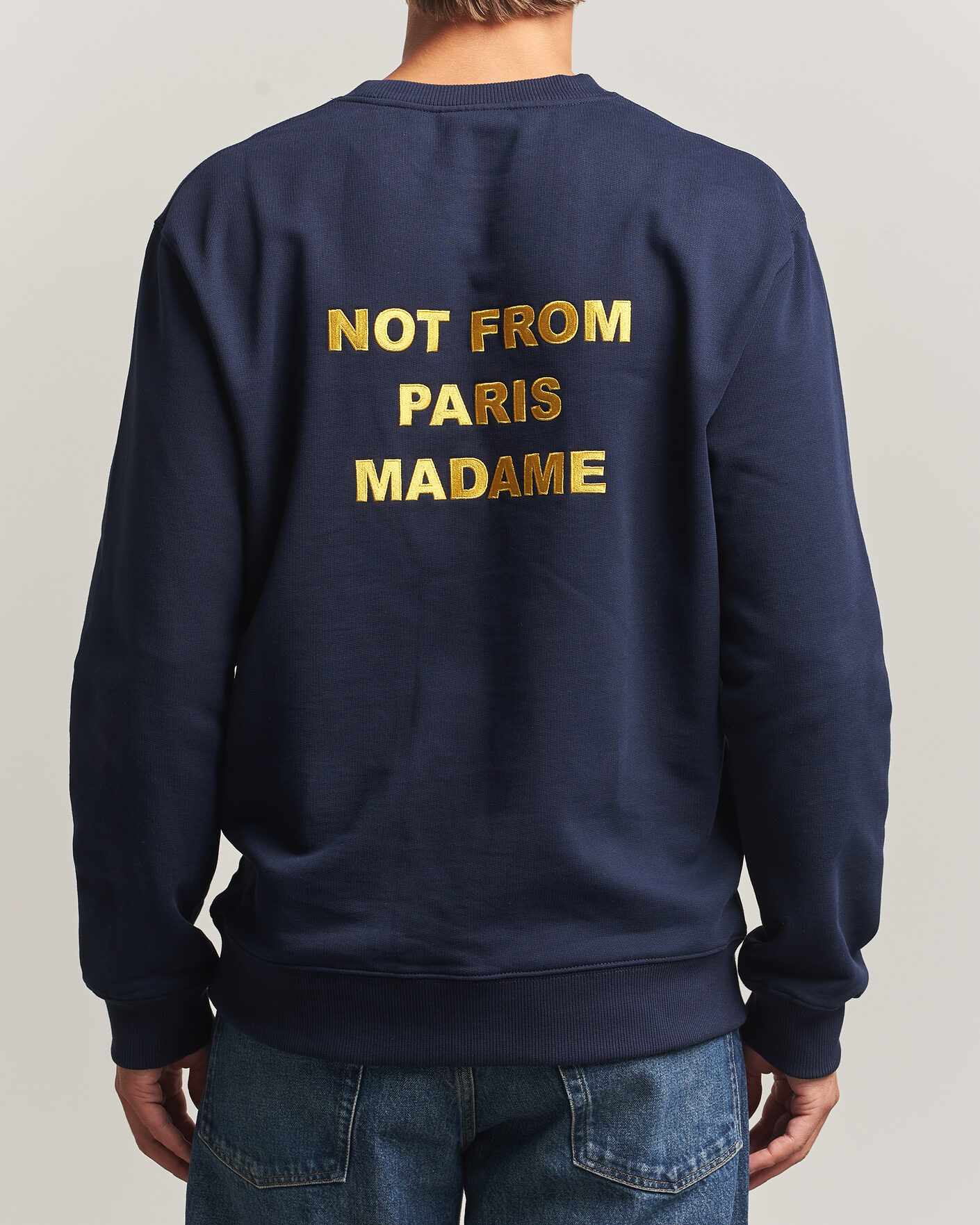 Herre | Gensere | Drôle de Monsieur | Bold Slogan Sweatshirt Navy