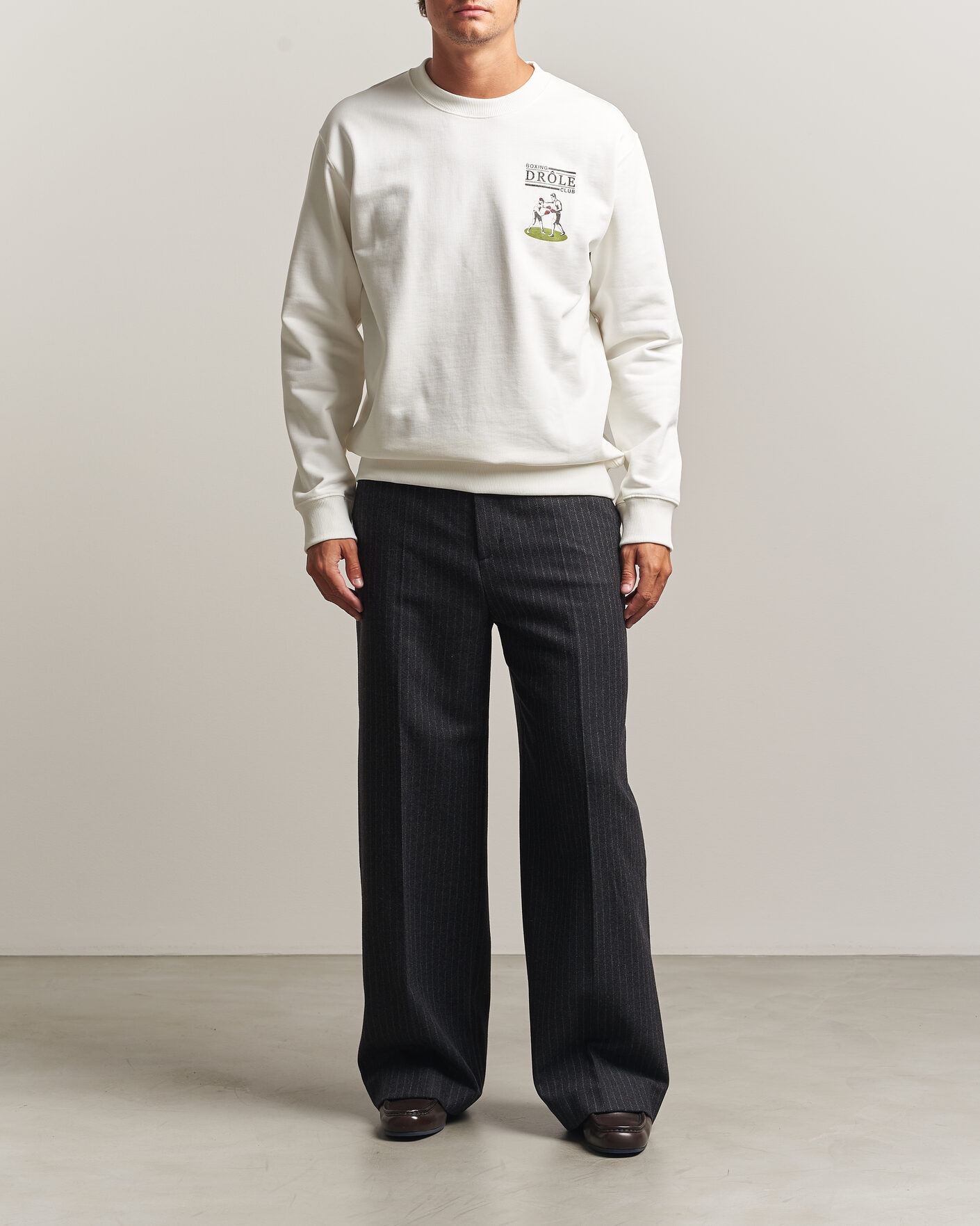 Herre | Gensere | Drôle de Monsieur | Boxers Sweatshirt Off White