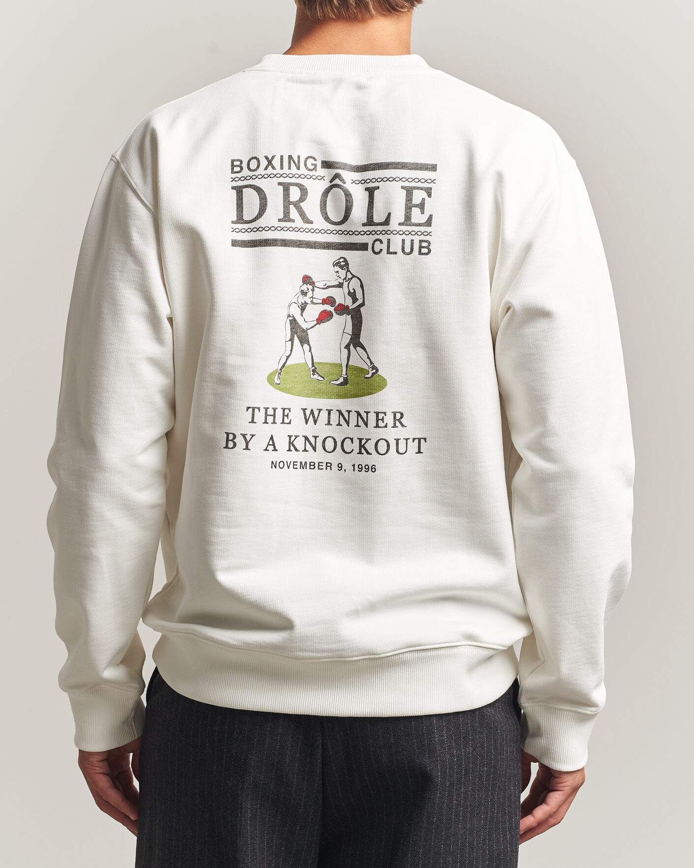 Herre | Gensere | Drôle de Monsieur | Boxers Sweatshirt Off White