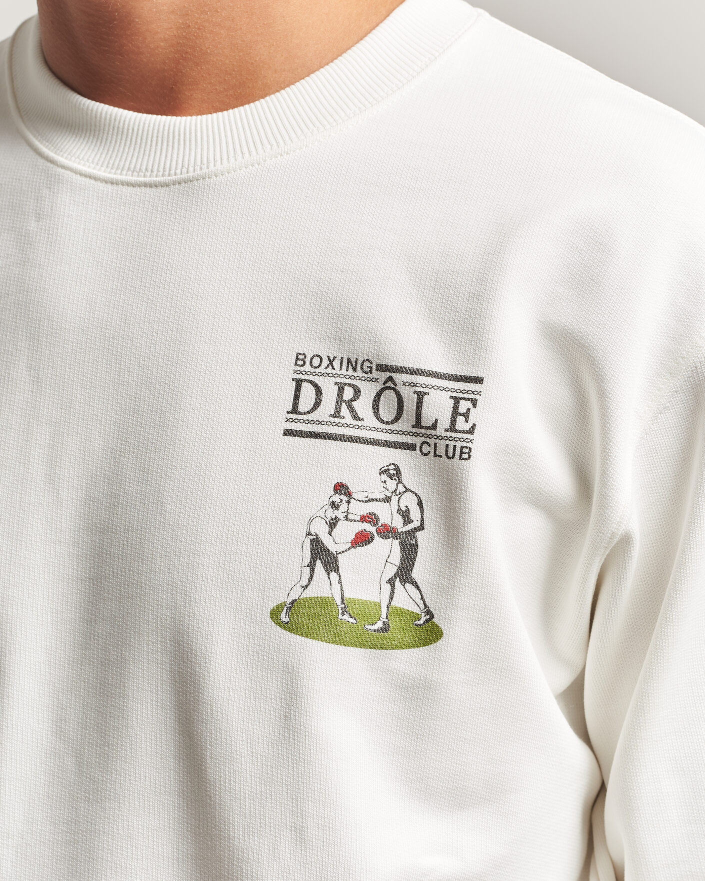 Herre | Gensere | Drôle de Monsieur | Boxers Sweatshirt Off White