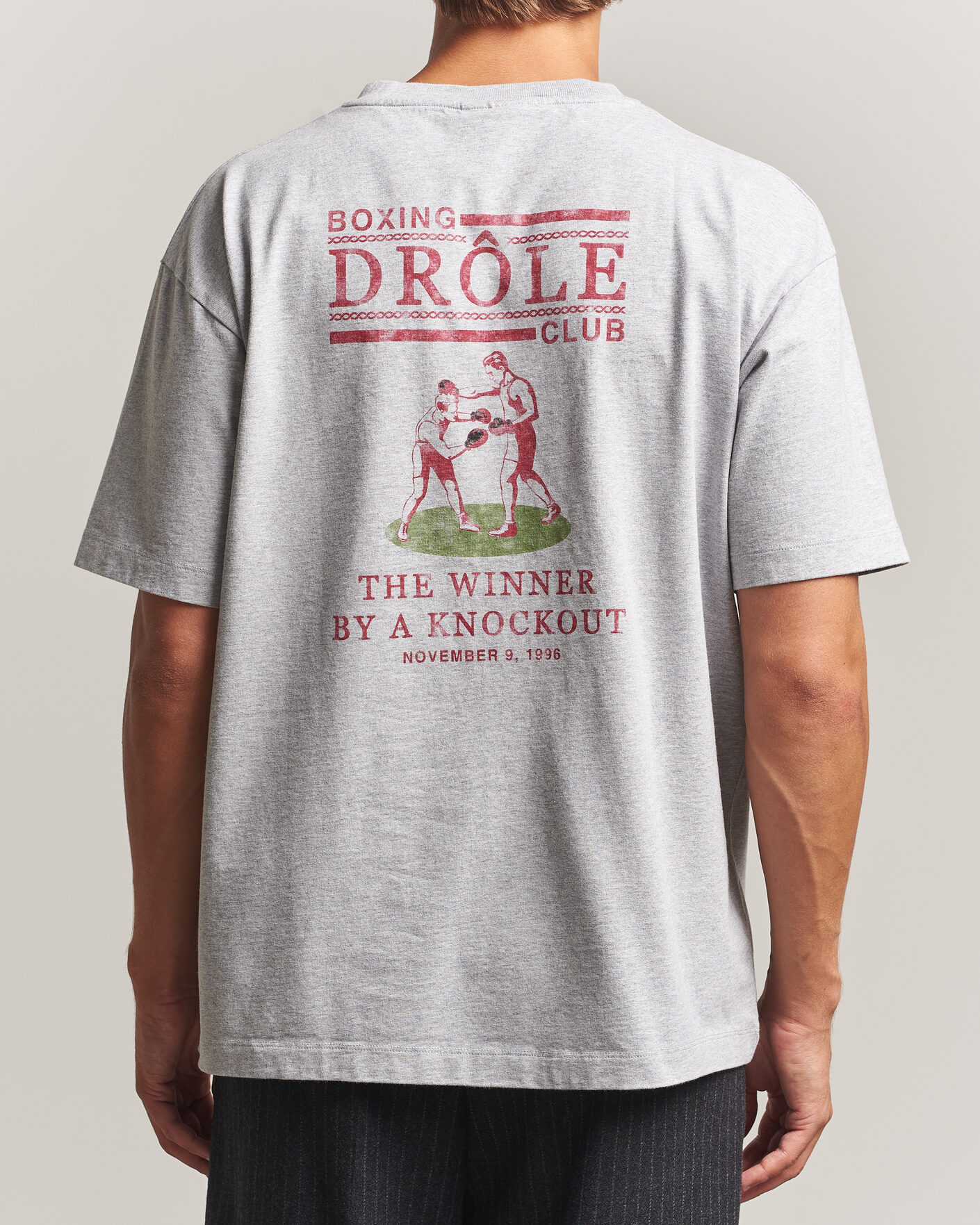 Herre | T-Shirts | Drôle de Monsieur | Boxers T-Shirt Grey Melange