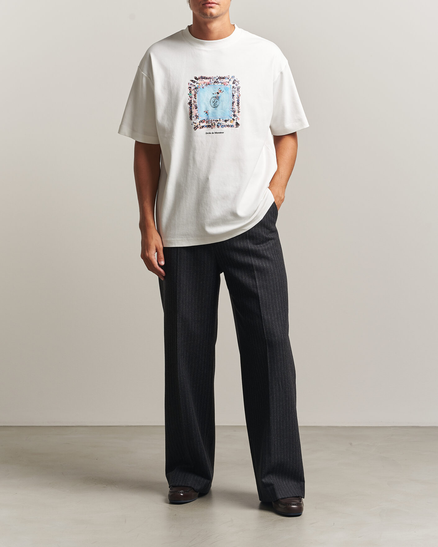 Herre | T-Shirts | Drôle de Monsieur | Boxers Ring T-Shirt Off White