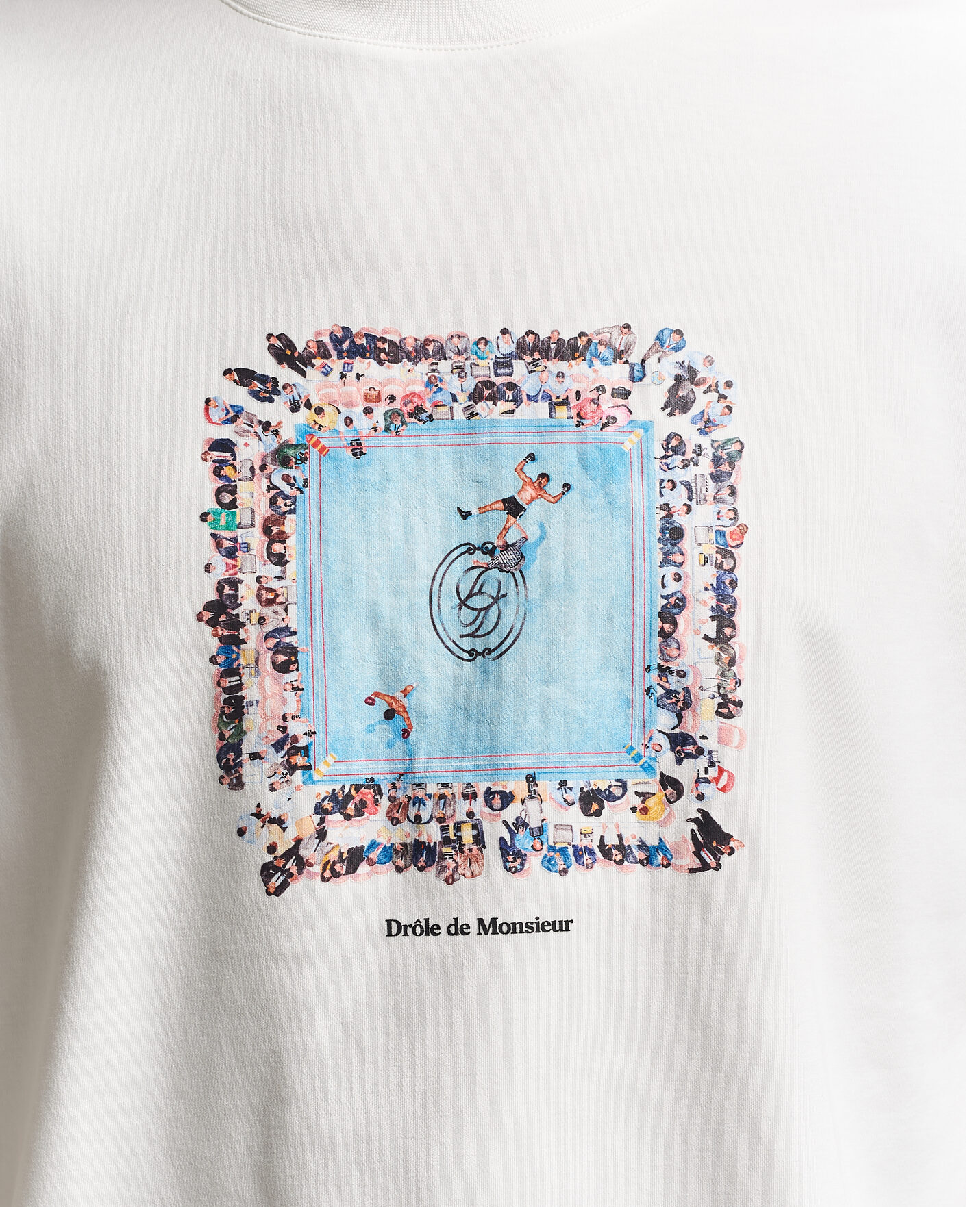 Herre | T-Shirts | Drôle de Monsieur | Boxers Ring T-Shirt Off White