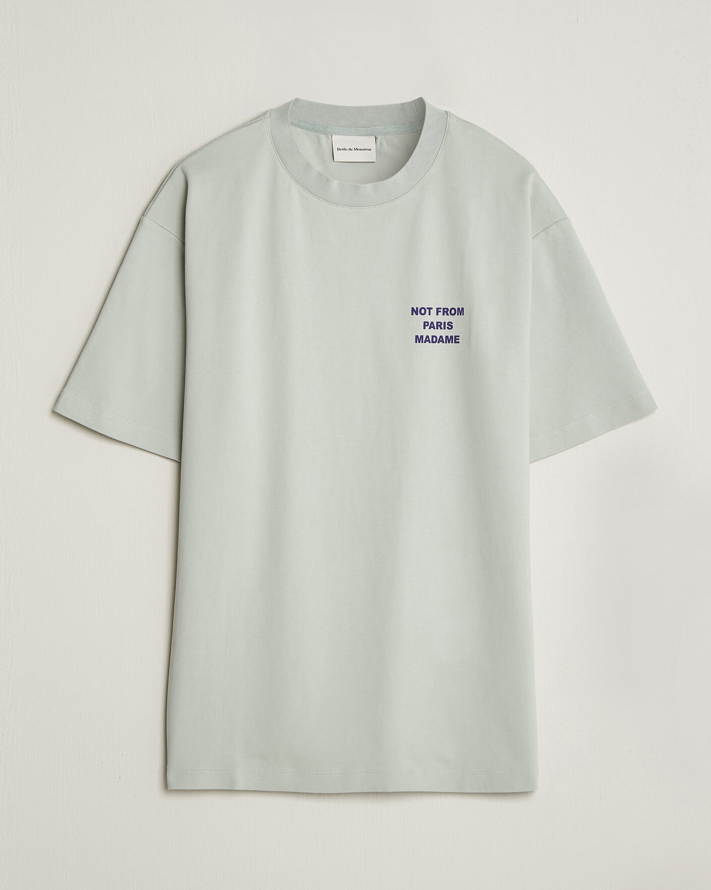 Herre | T-Shirts | Drôle de Monsieur | Bold Slogan T-Shirt Grey