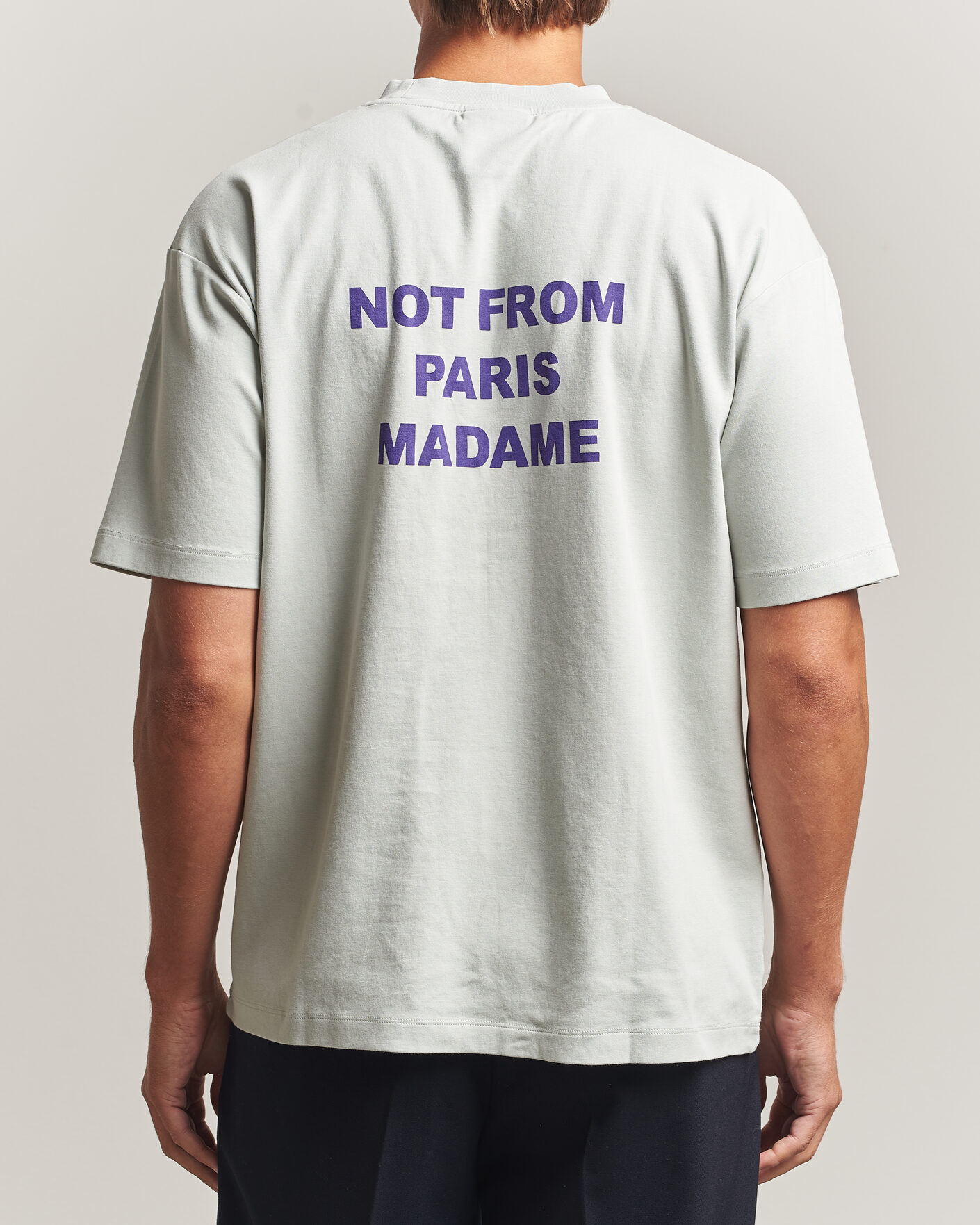Herre | T-Shirts | Drôle de Monsieur | Bold Slogan T-Shirt Grey