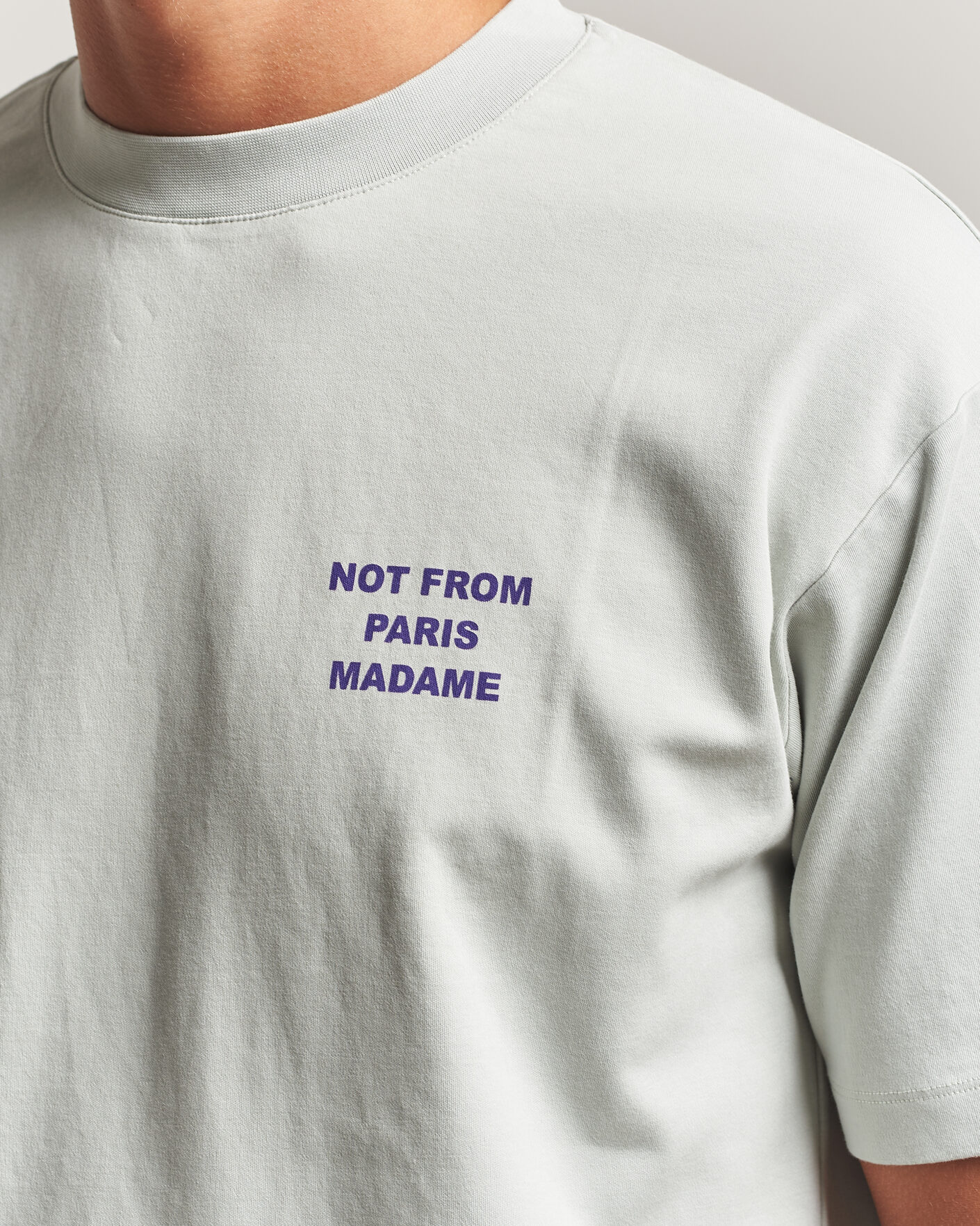 Herre | T-Shirts | Drôle de Monsieur | Bold Slogan T-Shirt Grey
