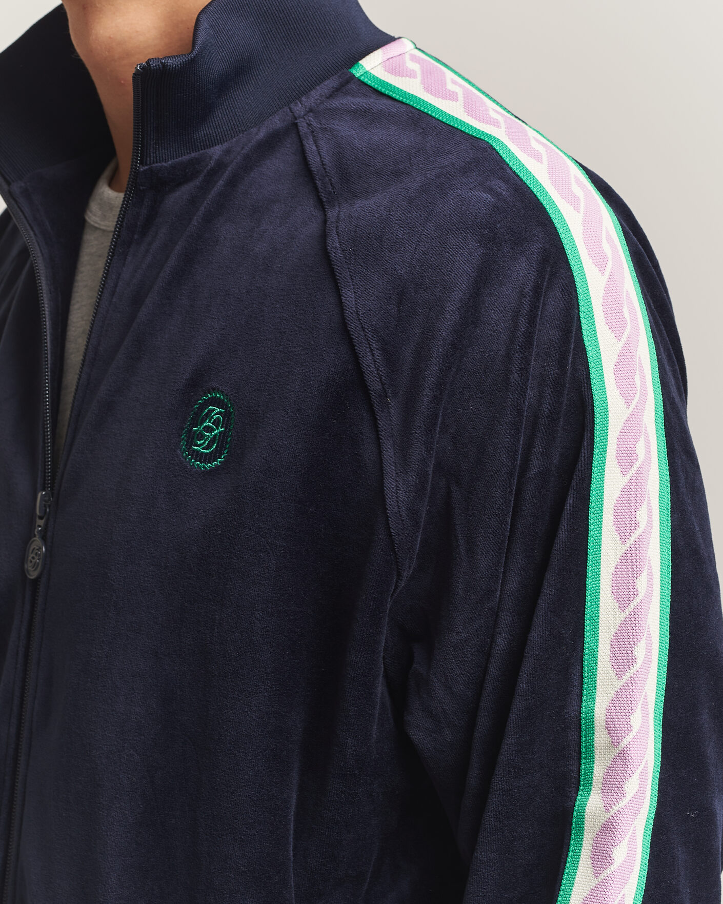 Herre | Gensere | Drôle de Monsieur | Survêtement Velours Track Jacket Navy
