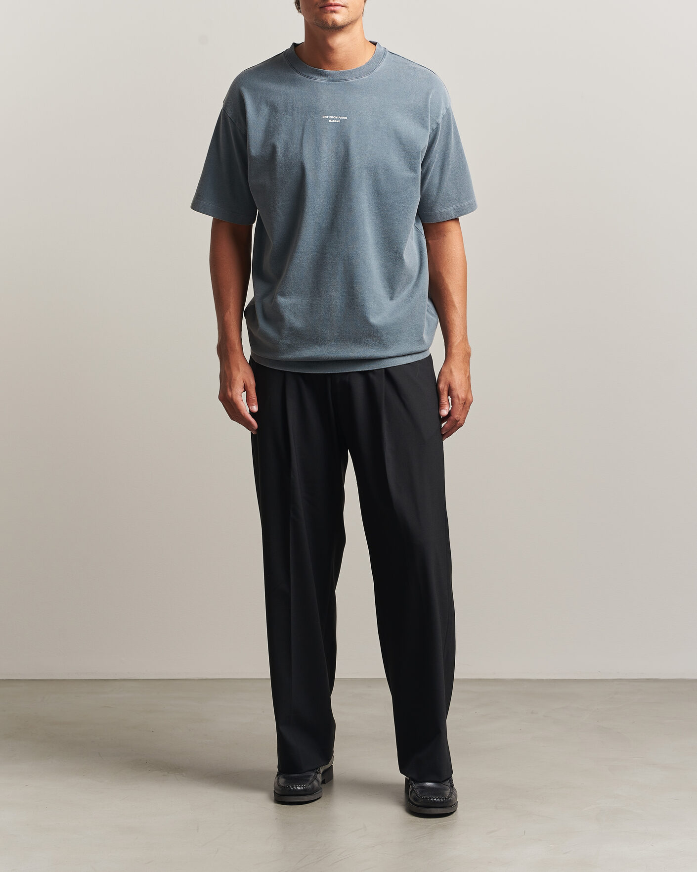 Herre | T-Shirts | Drôle de Monsieur | Classic Slogan T-Shirt Dark Grey