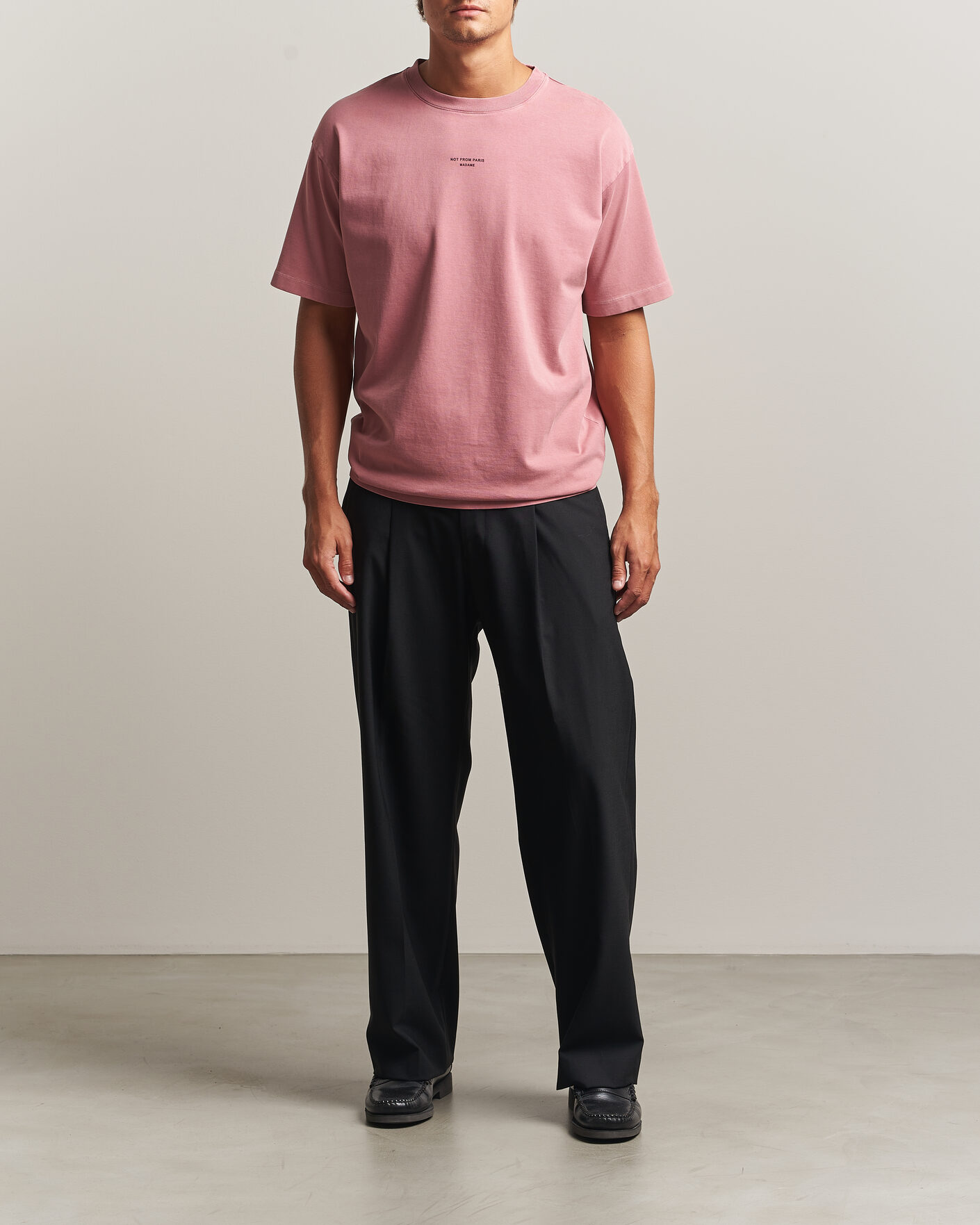 Herre | T-Shirts | Drôle de Monsieur | Classic Slogan T-Shirt Dark Pink