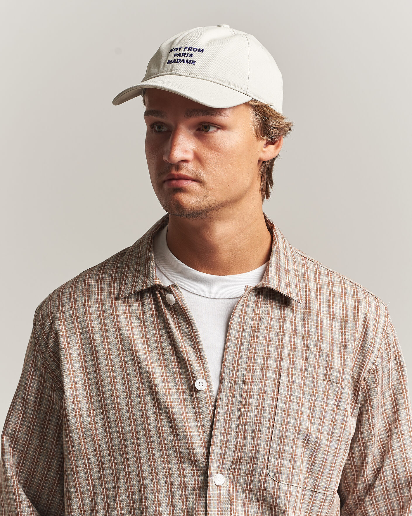 Herre | Hatter og capser | Drôle de Monsieur | Slogan Baseball Cap Grey