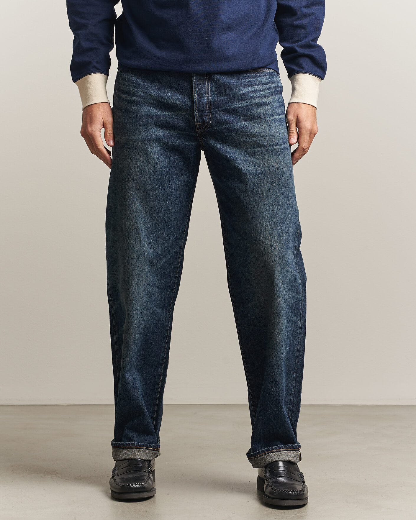 Herre | Bukser | EDWIN | Loose Straight Rainbow Selvage Jeans Dark Used
