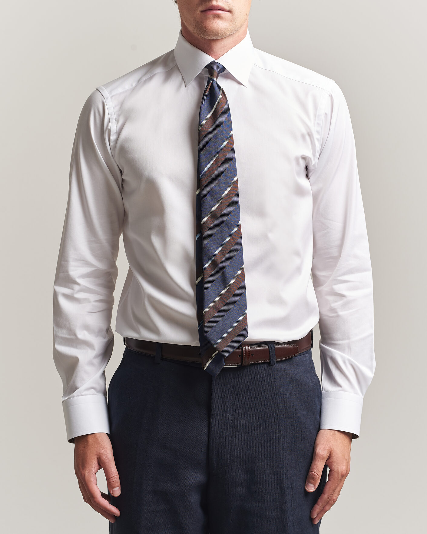 Herre | Skjorter | Eton | Slim Fit Signature Twill Contrast Shirt White