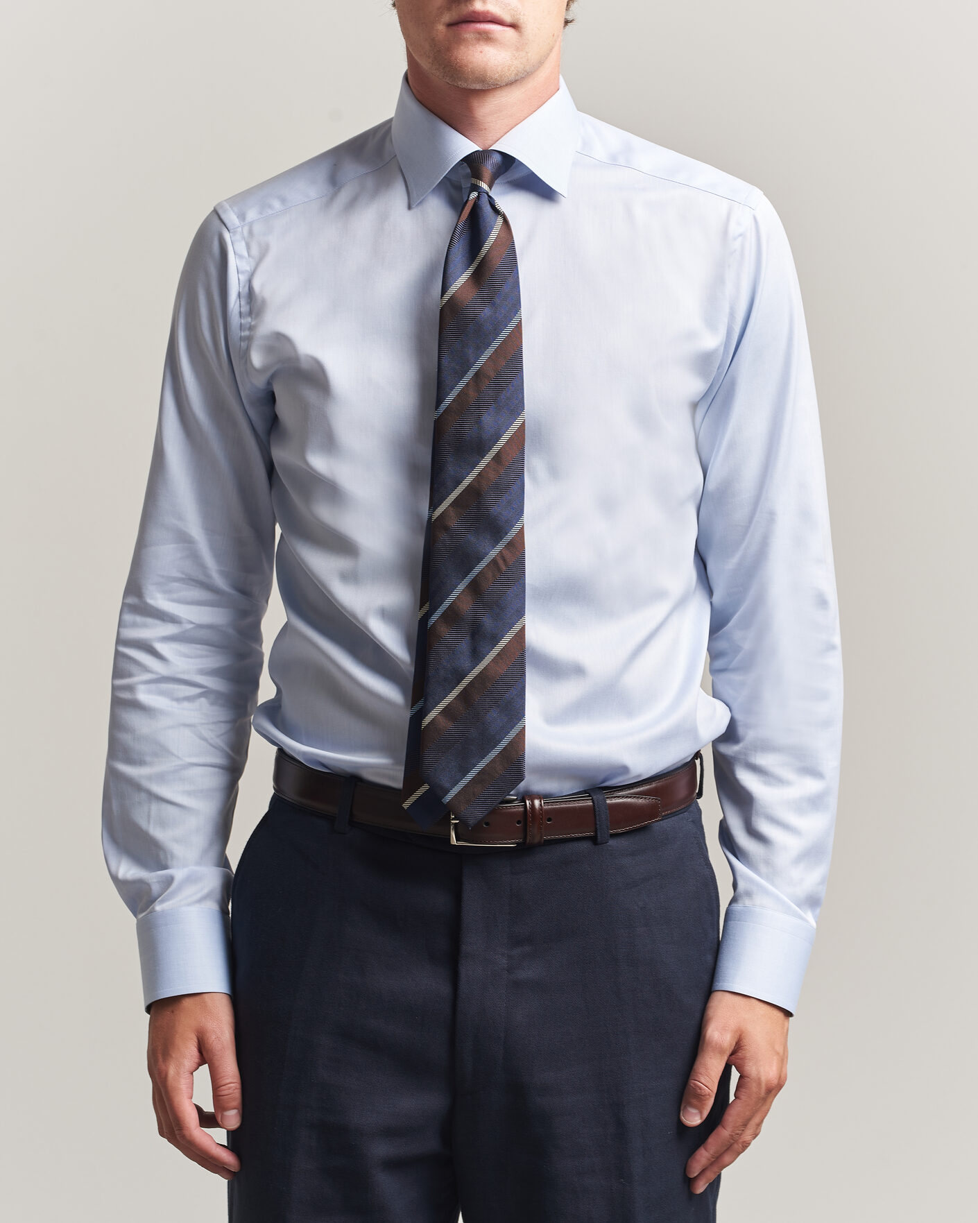 Herre | Skjorter | Eton | Slim Fit Signature Twill Contrast Shirt Light Blue
