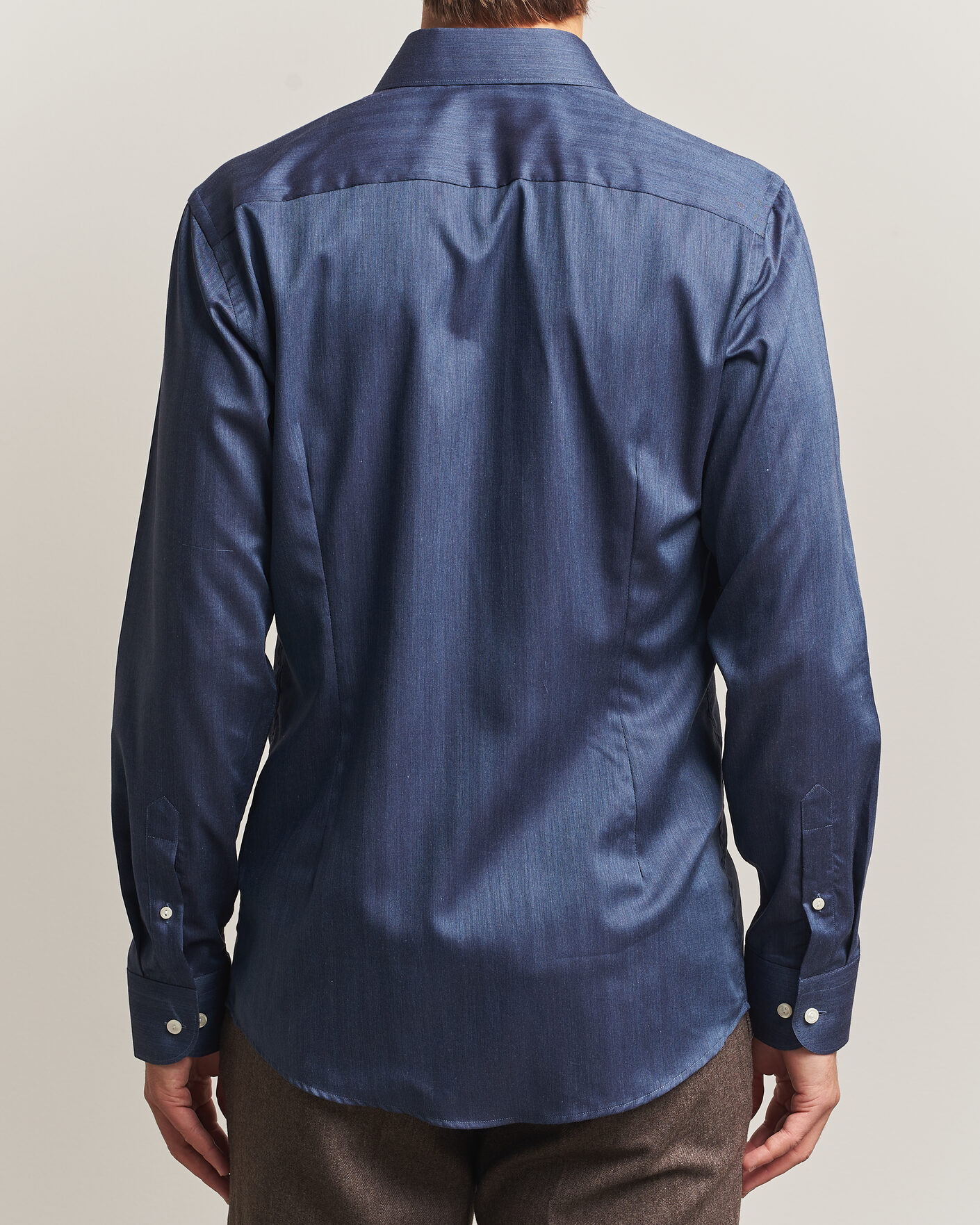 Herre | Skjorter | Eton | Slim Fit Signature Flannel Shirt Dark Blue
