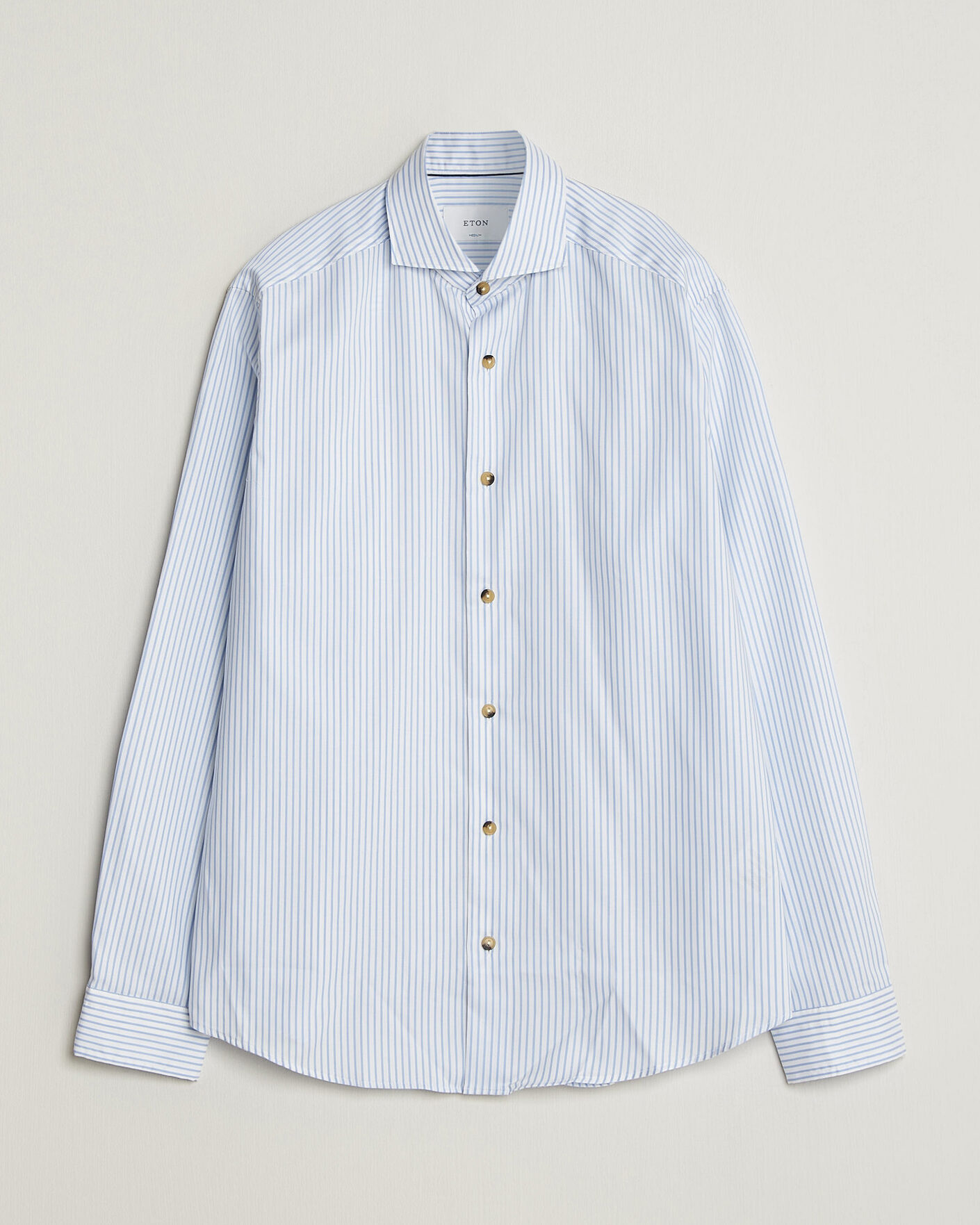 Herre | Skjorter | Eton | Casual Fit Signature Oxford Striped Shirt Light Blue