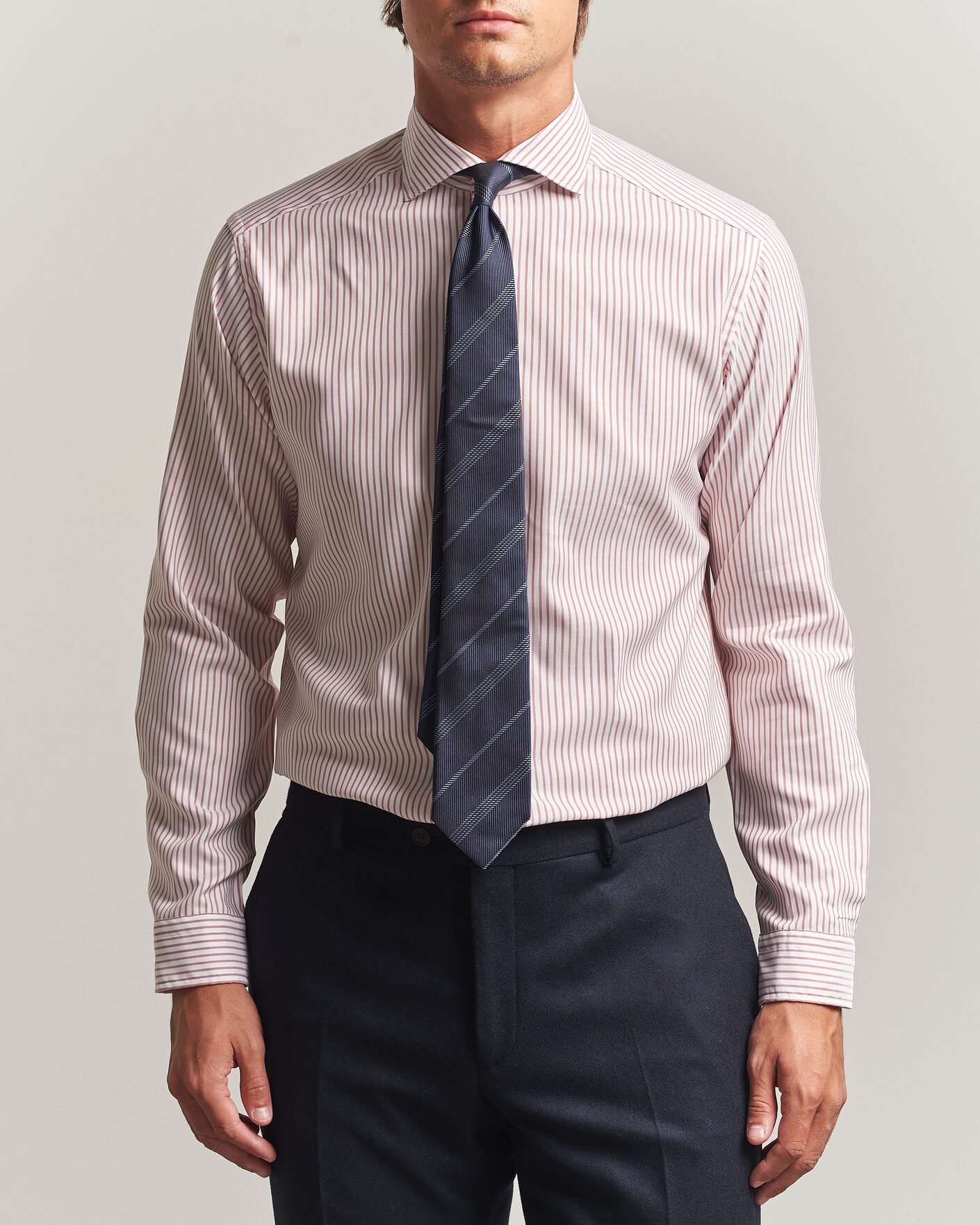 Herre | Skjorter | Eton | Casual Fit Signature Oxford Striped Shirt Orange