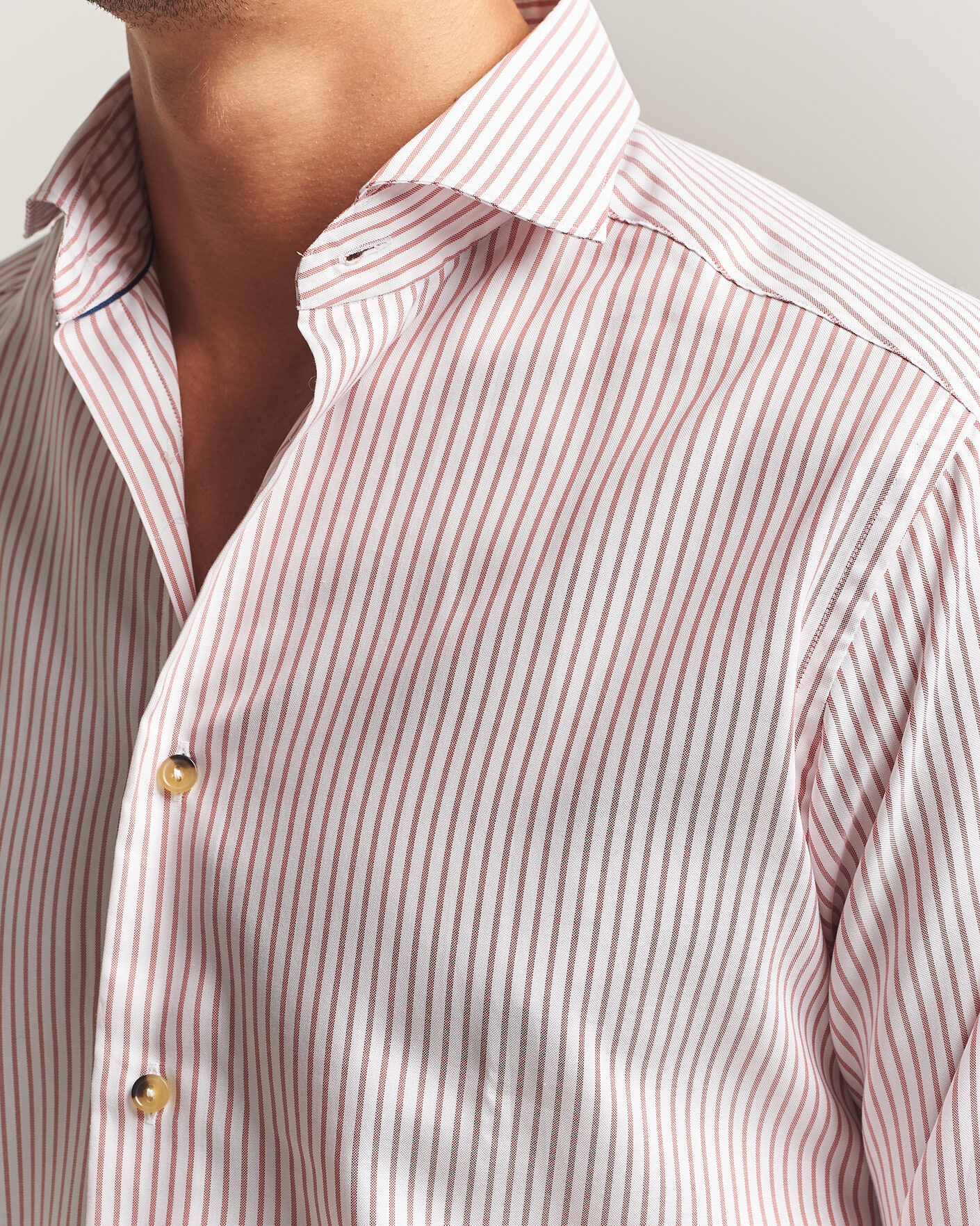 Herre | Skjorter | Eton | Casual Fit Signature Oxford Striped Shirt Orange