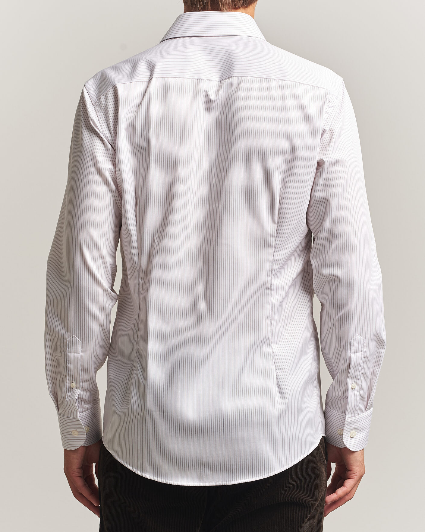 Herre | Skjorter | Eton | Slim Fit Fine Twill Striped Shirt Orange