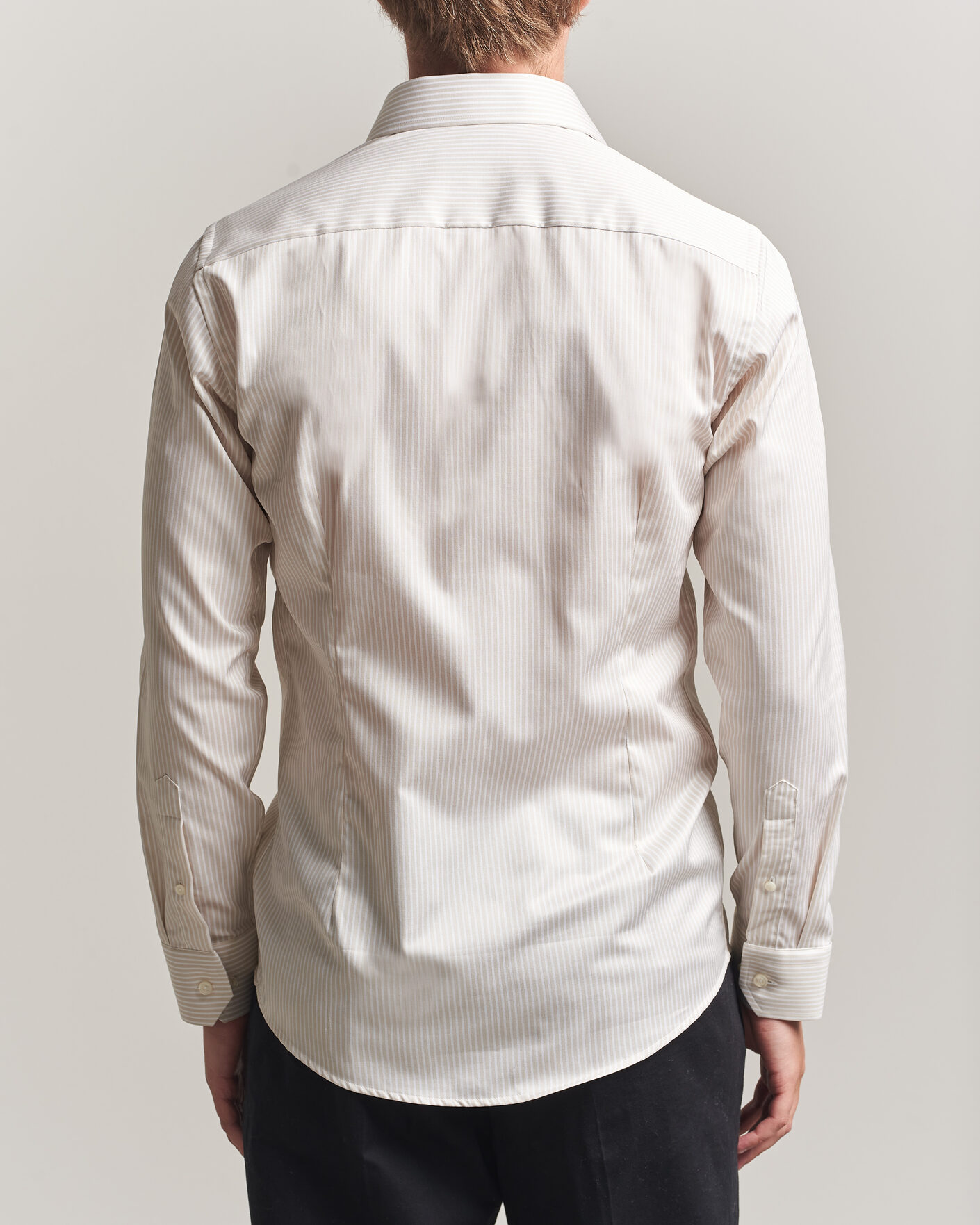 Herre | Skjorter | Eton | Slim Fit Signature Twill Striped Shirt Beige