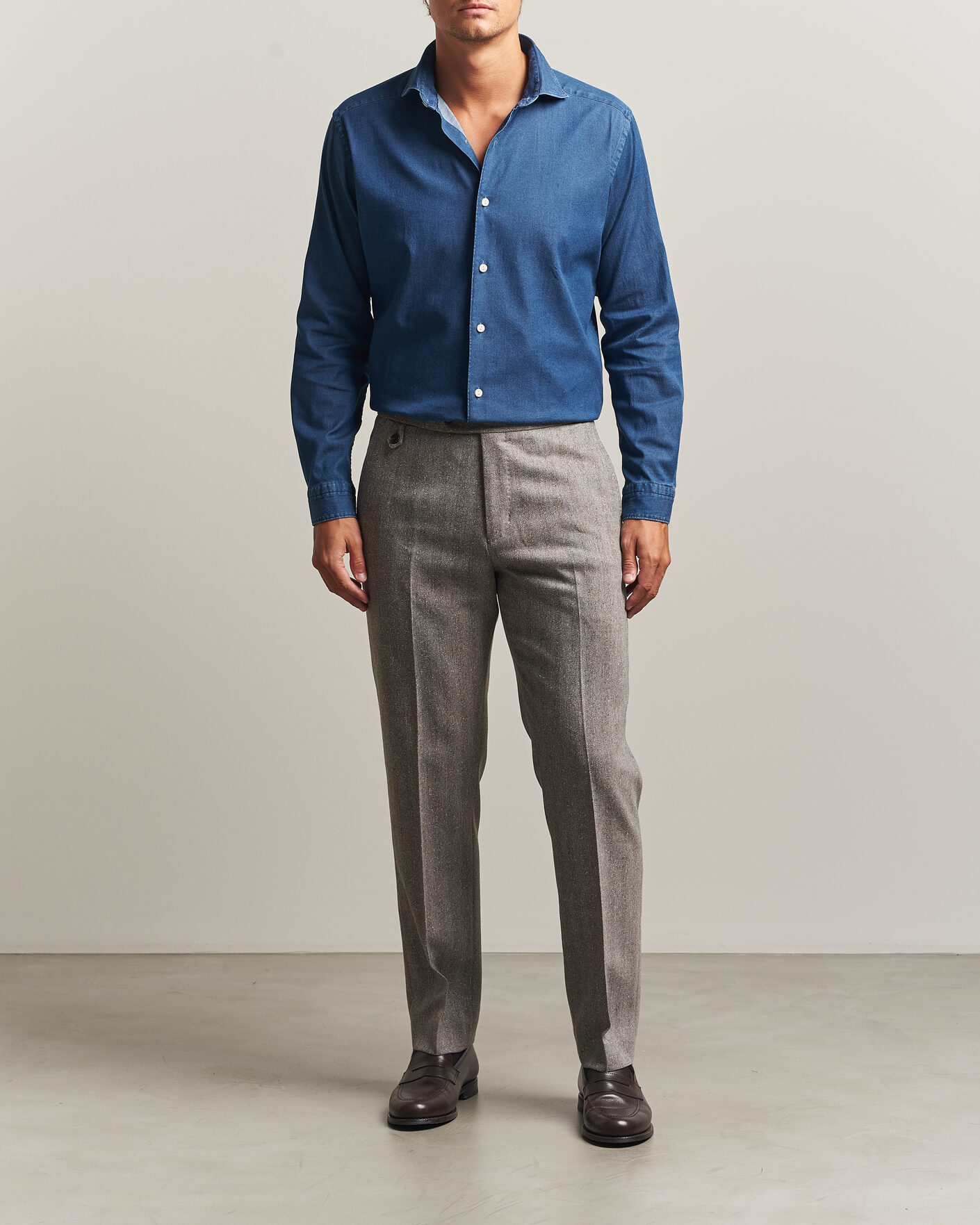 Herre | Skjorter | Eton | Casual Fit Denim Shirt Dark Wash