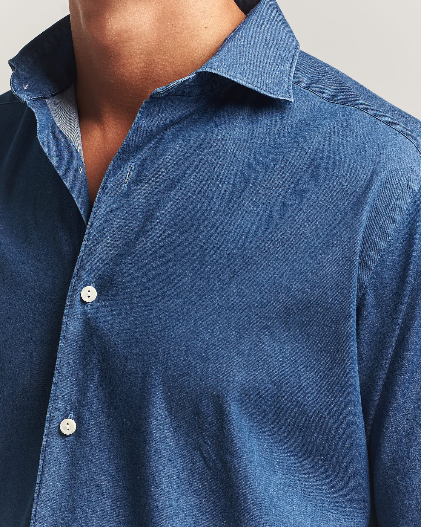 Herre | Skjorter | Eton | Casual Fit Denim Shirt Dark Wash