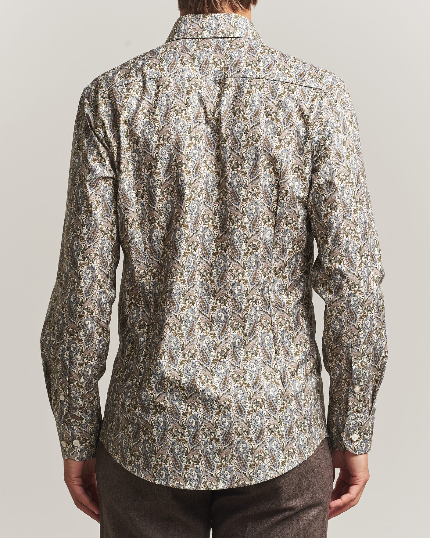 Herre | Skjorter | Eton | Slim Fit Signature Twill Printed Shirt Green Multi