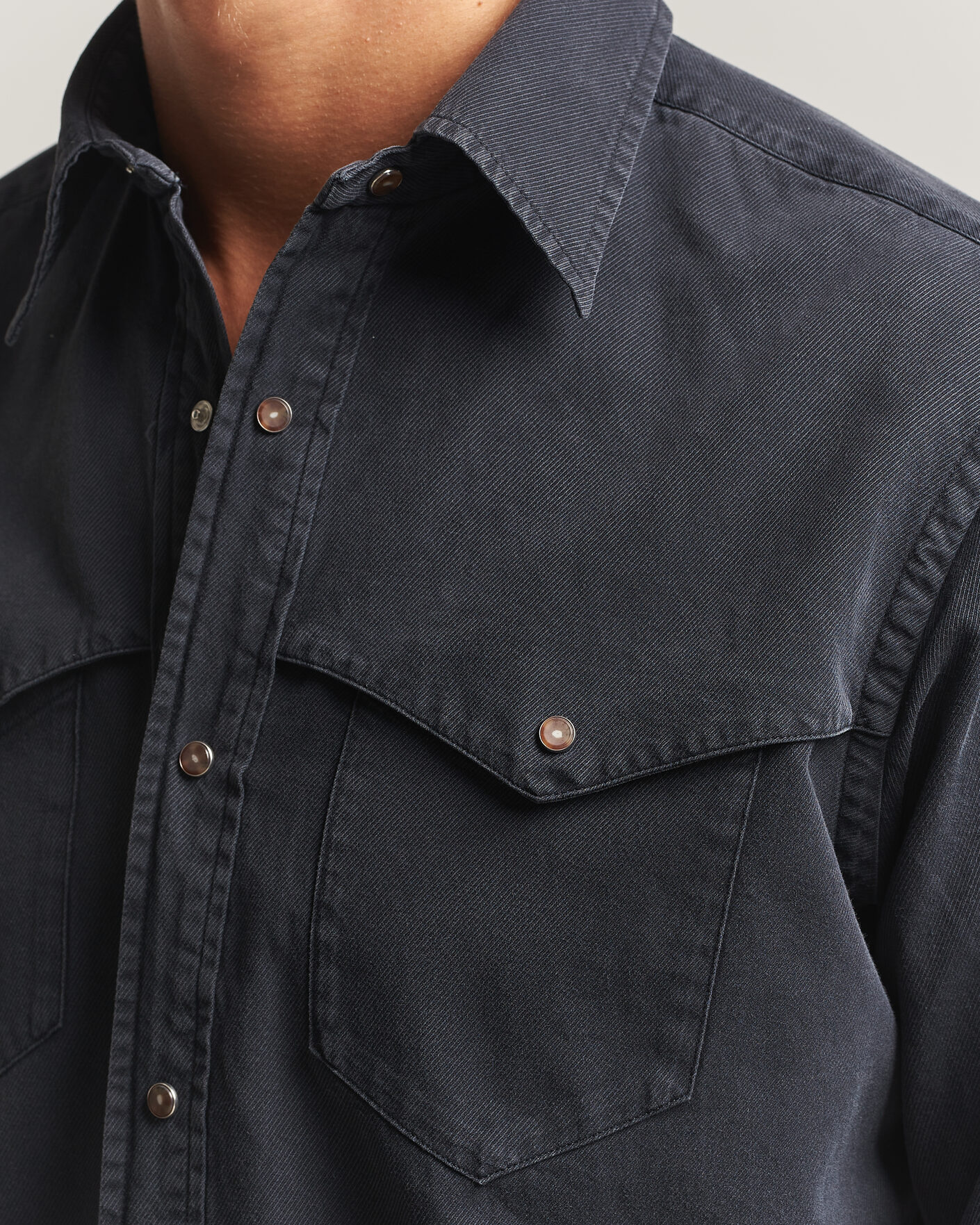 Herre | Skjorter | Eton | Indigo Western Shirt Black