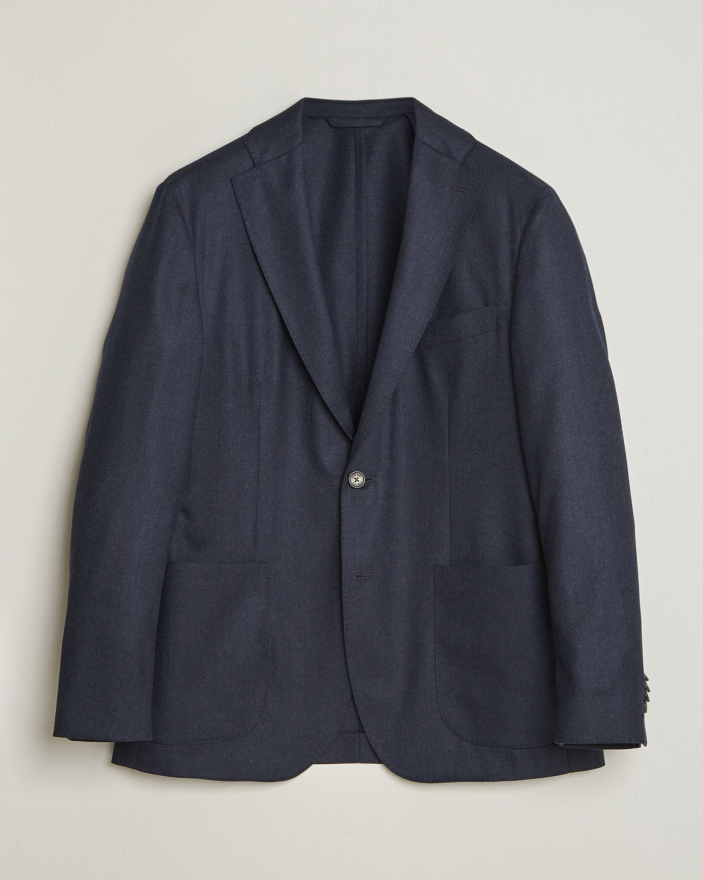 Herre | Dressjakker | Eton | Wool Flannel Soft Jacket Navy Blue
