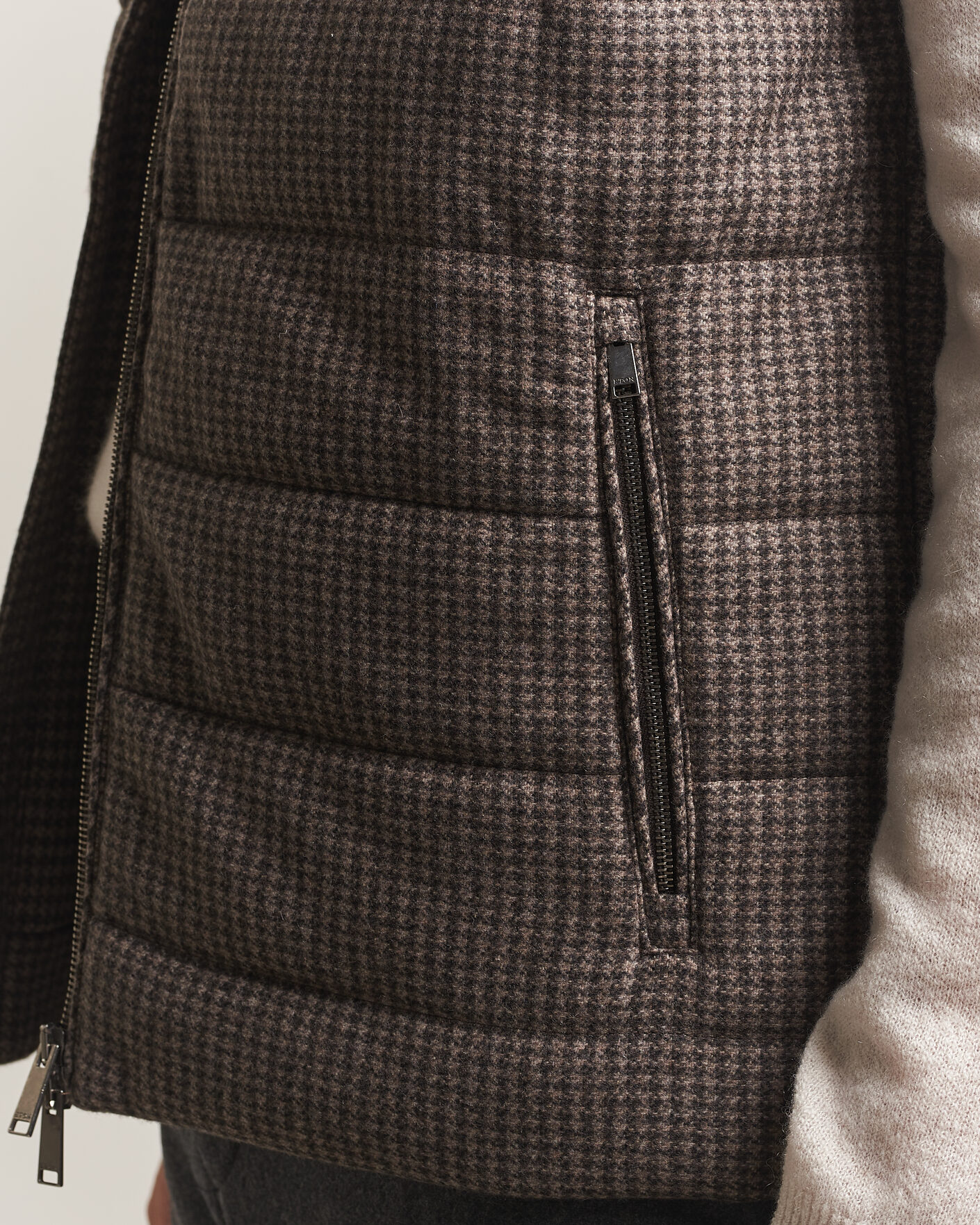 Herre | Vester | Eton | Wool/Cashmere Padded Vest Brown