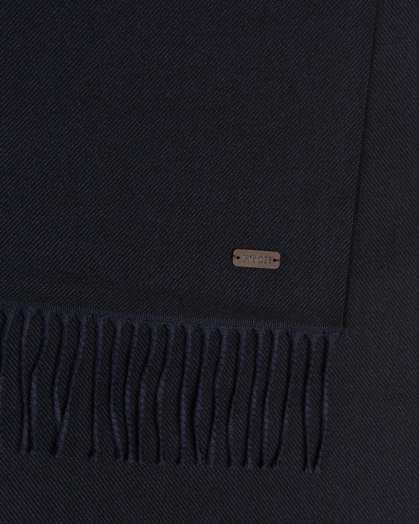 Herre | Skjerf | Eton | Twill Merino Wool Scarf Navy Blue