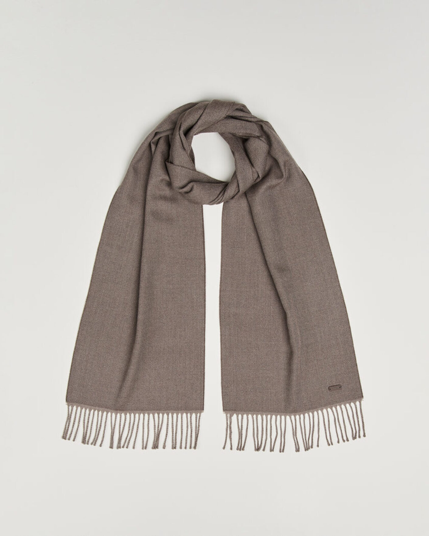Herre | Skjerf | Eton | Twill Merino Wool Scarf Brown