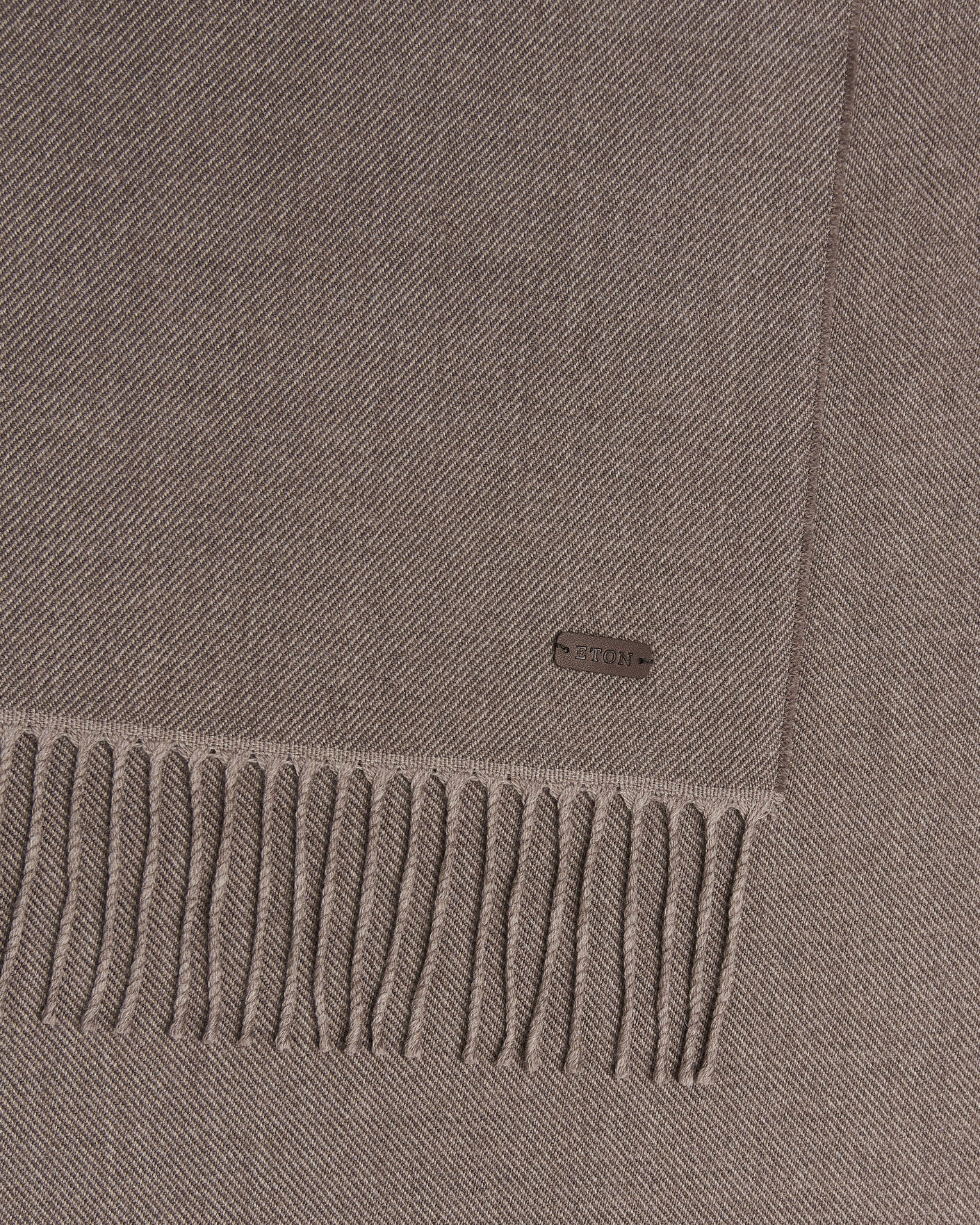 Herre | Skjerf | Eton | Twill Merino Wool Scarf Brown