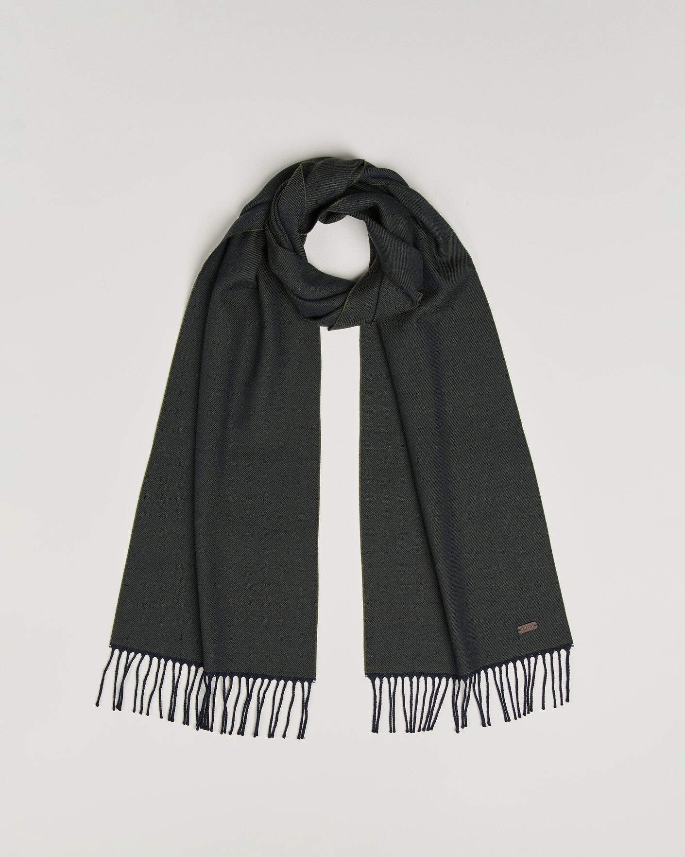 Herre | Skjerf | Eton | Twill Merino Wool Scarf Dark Green
