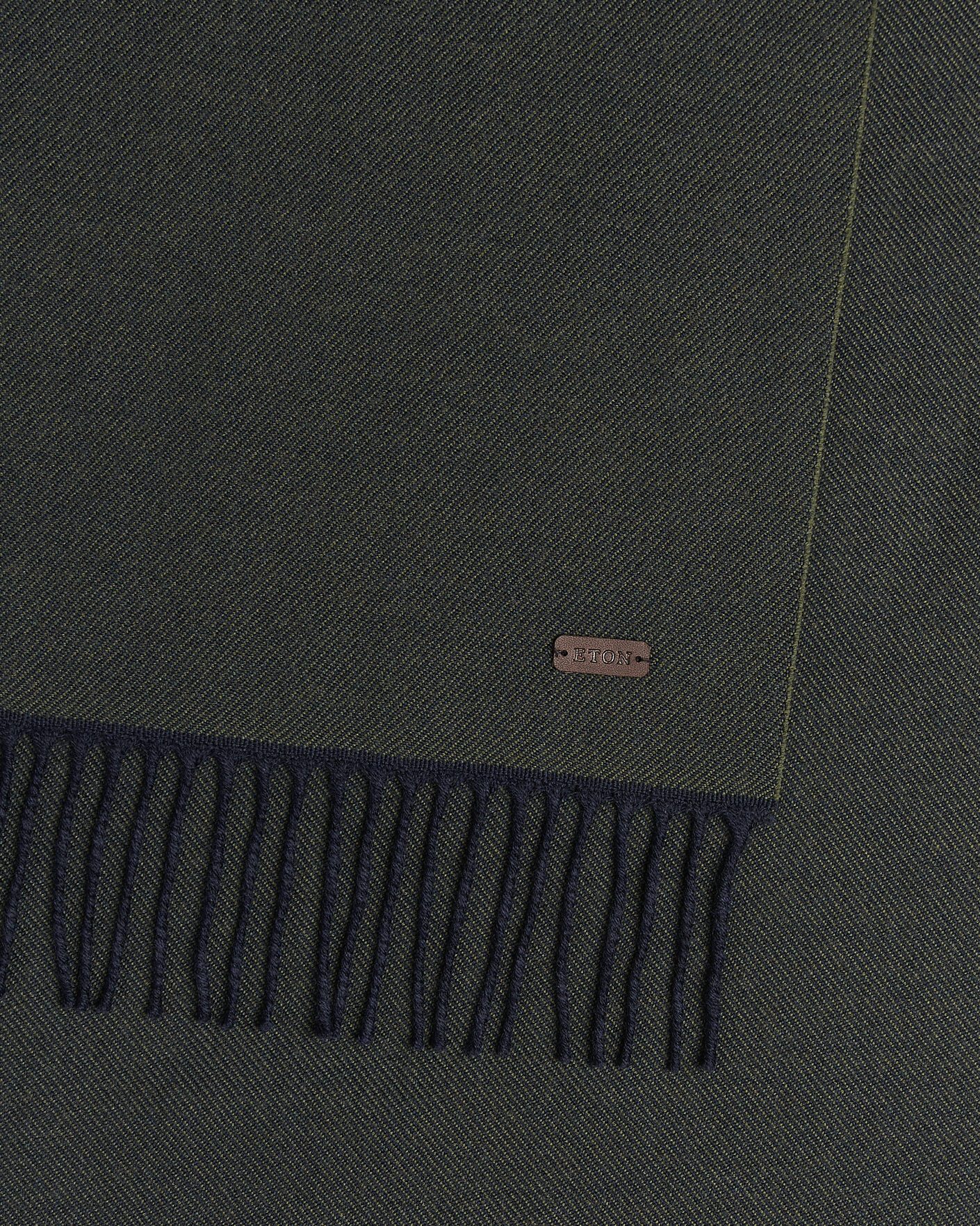 Herre | Skjerf | Eton | Twill Merino Wool Scarf Dark Green