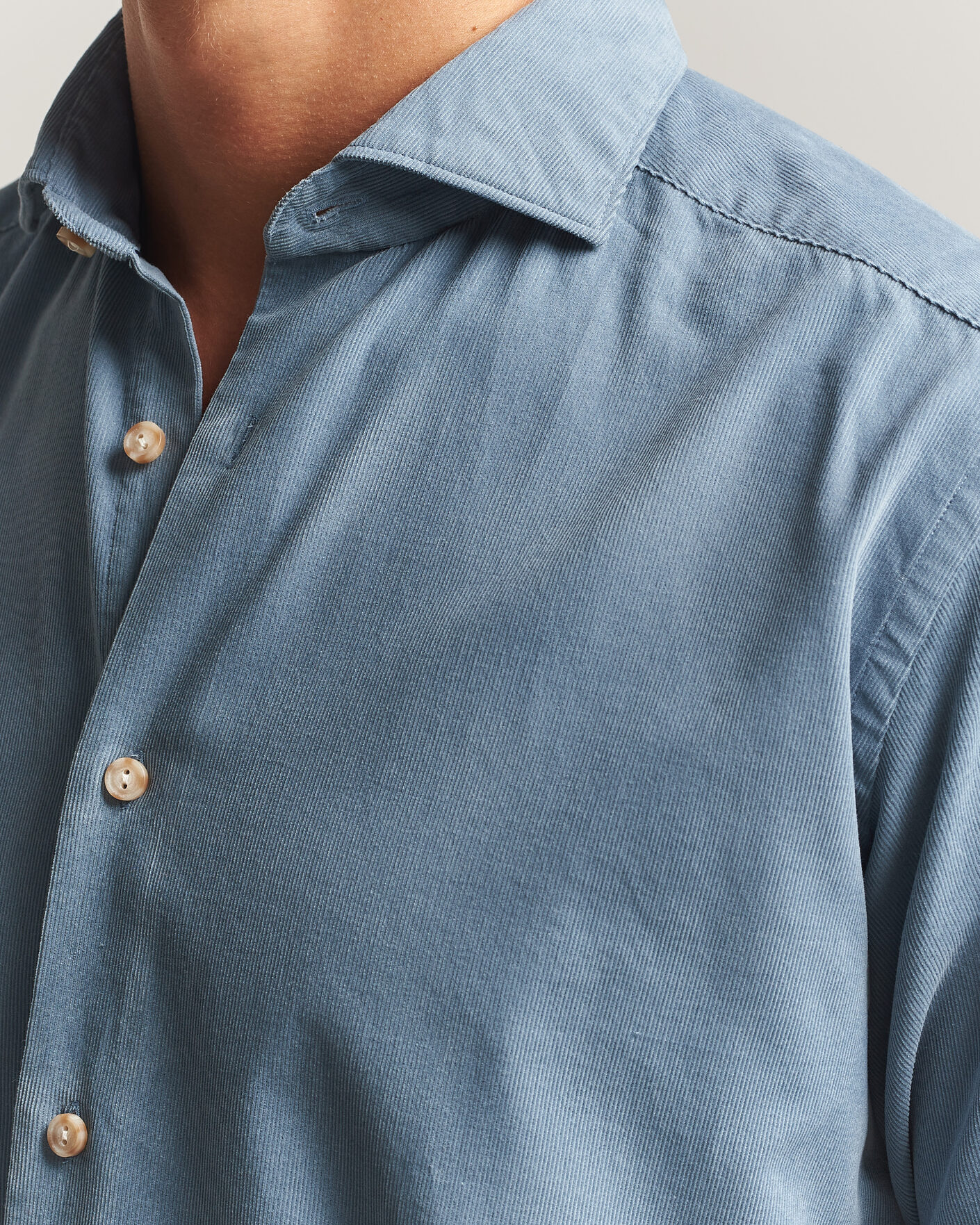 Herre | Skjorter | Eton | Casual Fit Corduroy Shirt Blue