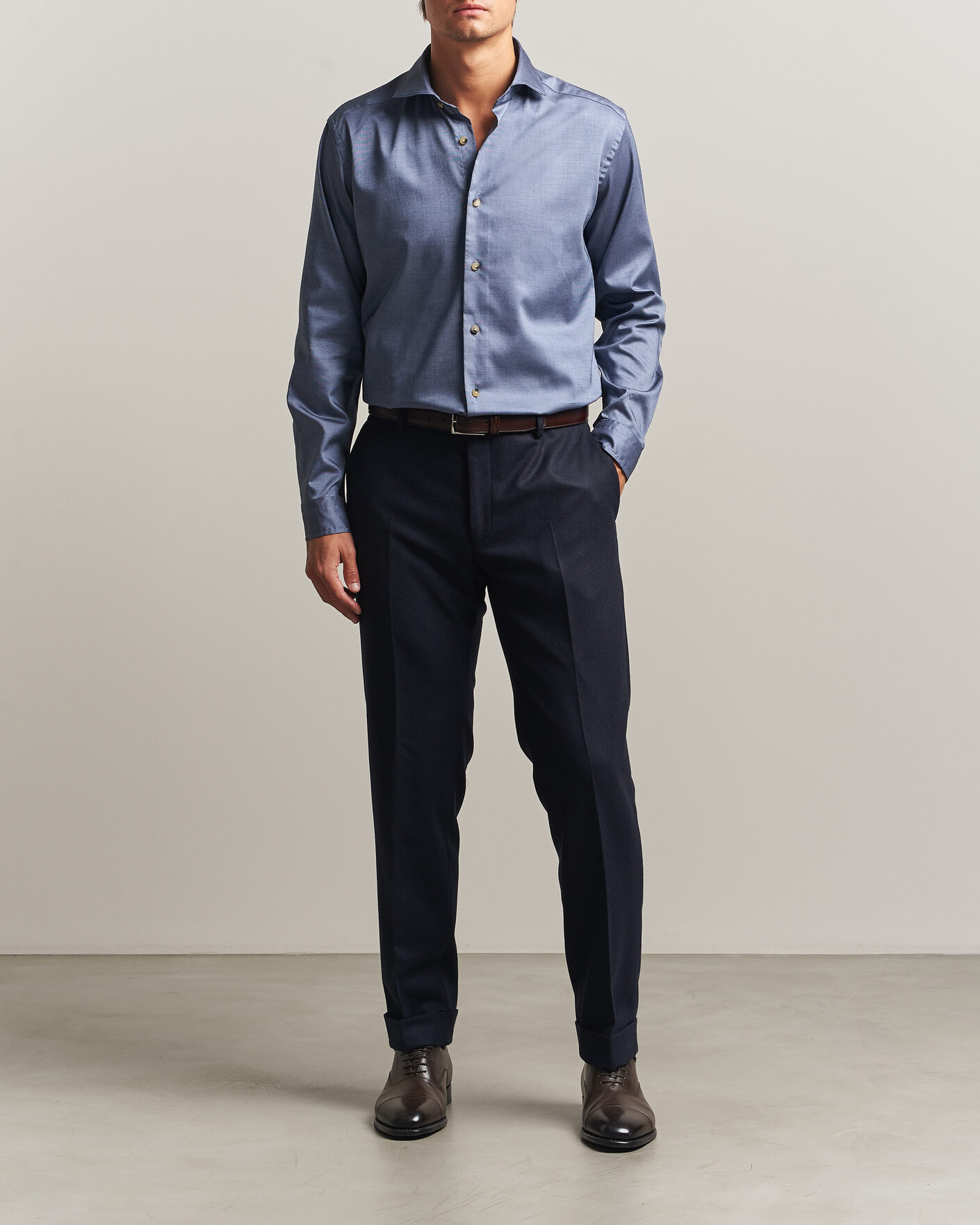 Herre | Skjorter | Eton | Signature Oxford Shirt Blue