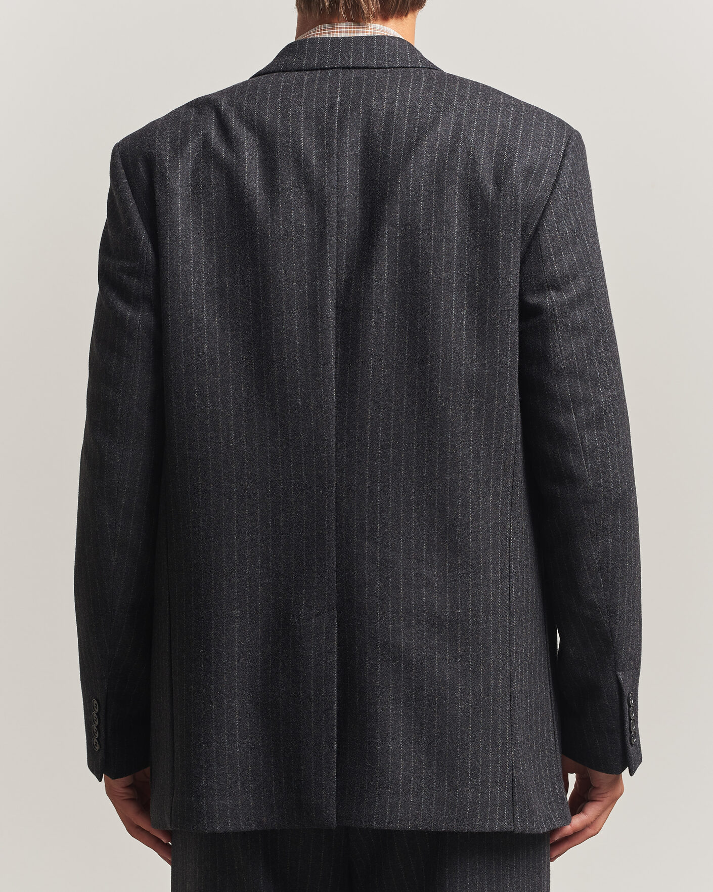 Herre | Dressjakker | Filippa K | Michael Wool Flannel Pinstriped Blazer Anthracite